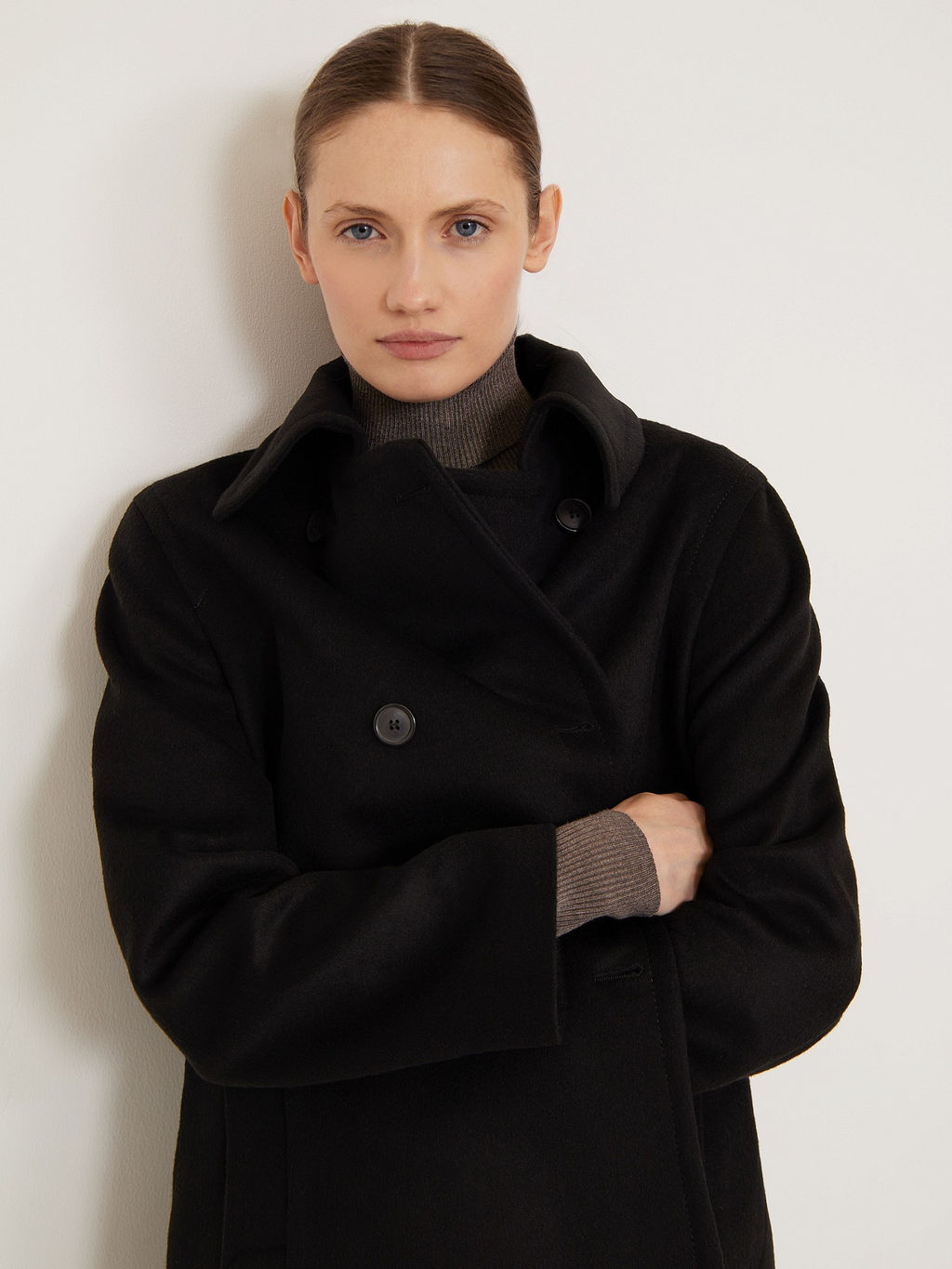 Однотонное пальто R112/damina - Emka фото 2