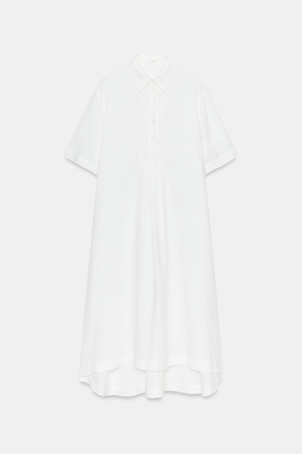 VESTIDO CAMISERO LINO ZW COLLECTION / Blanco - Zara фото 5