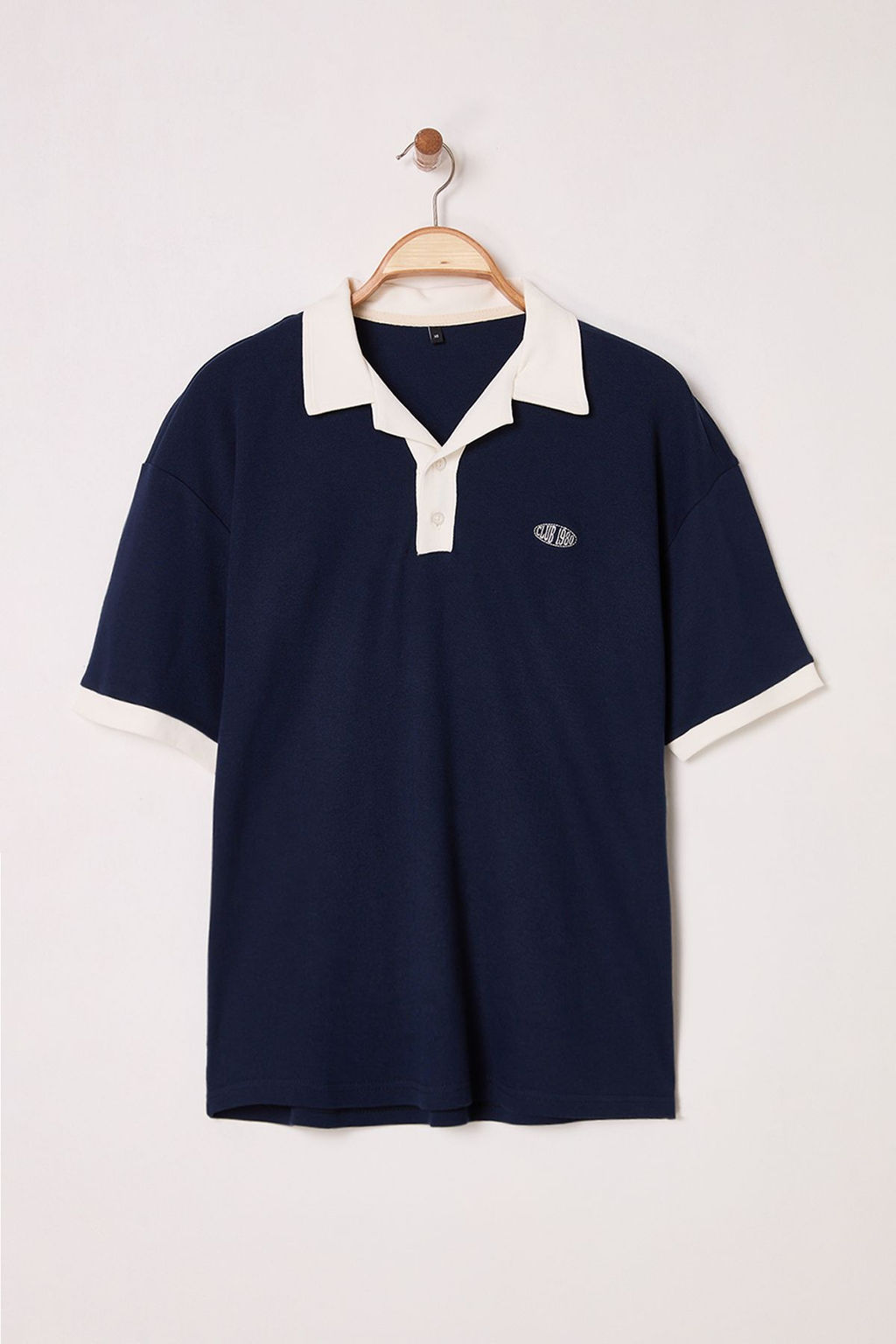 TRENDYOL MAN Lacivert Oversize/Genis Kesim Nak?s Detayl? Polo Yaka T-shirt TMNSS25PO00013 - Trendyolmilla фото 6
