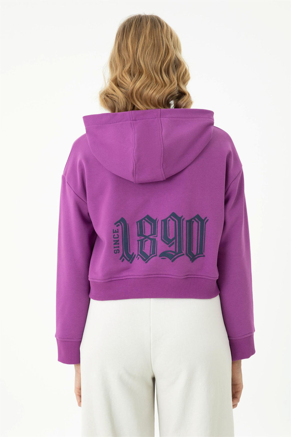 Женская фиолетовая толстовка с капюшоном - U.s. polo assn фото 6