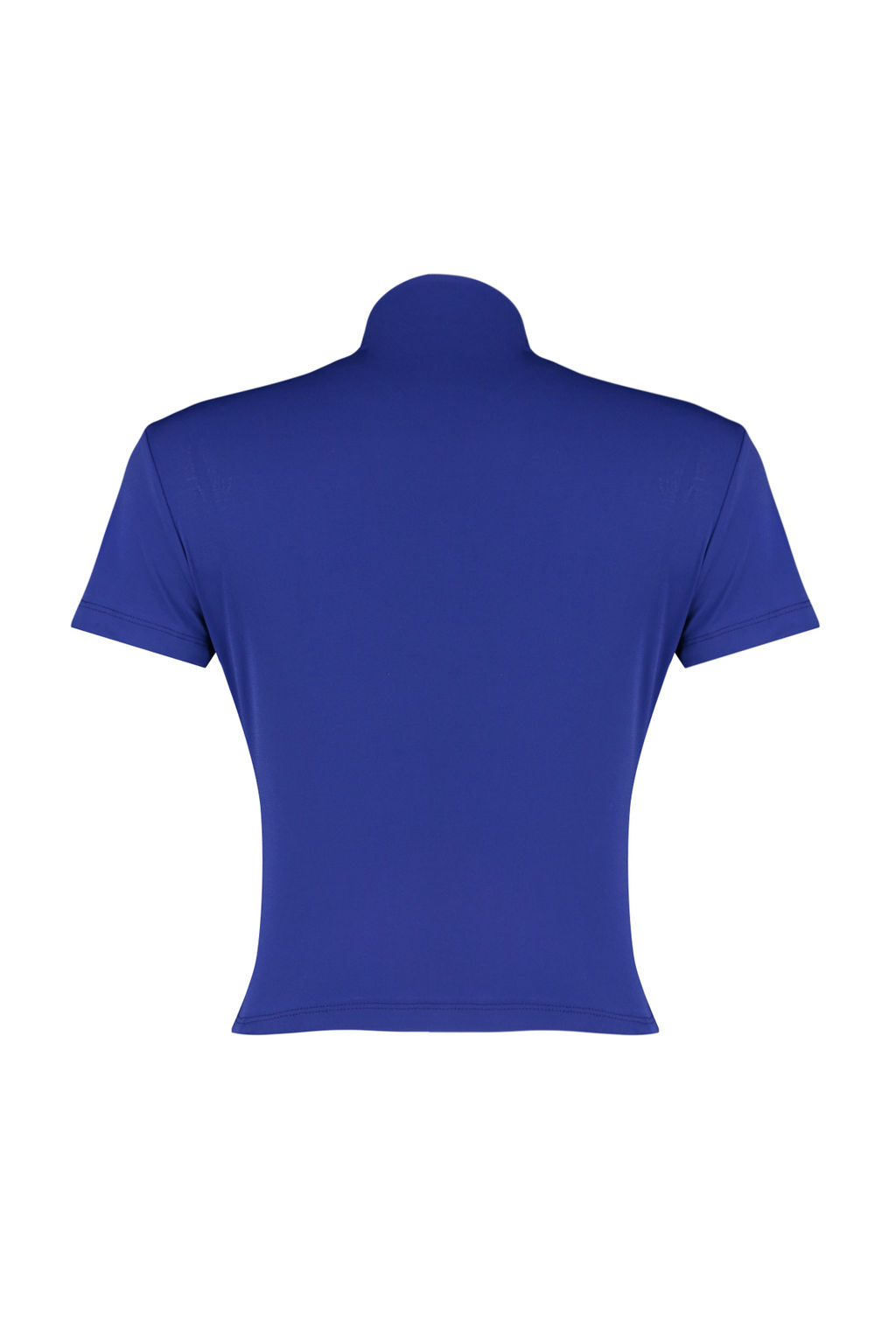 Trendyolmilla Siyah Buzgu/Drape Detayl? Fitted/Vucuda Oturan K?sa Kollu Dik Yaka Esnek Orme Bluz TWOSS24BZ00426  фото 8