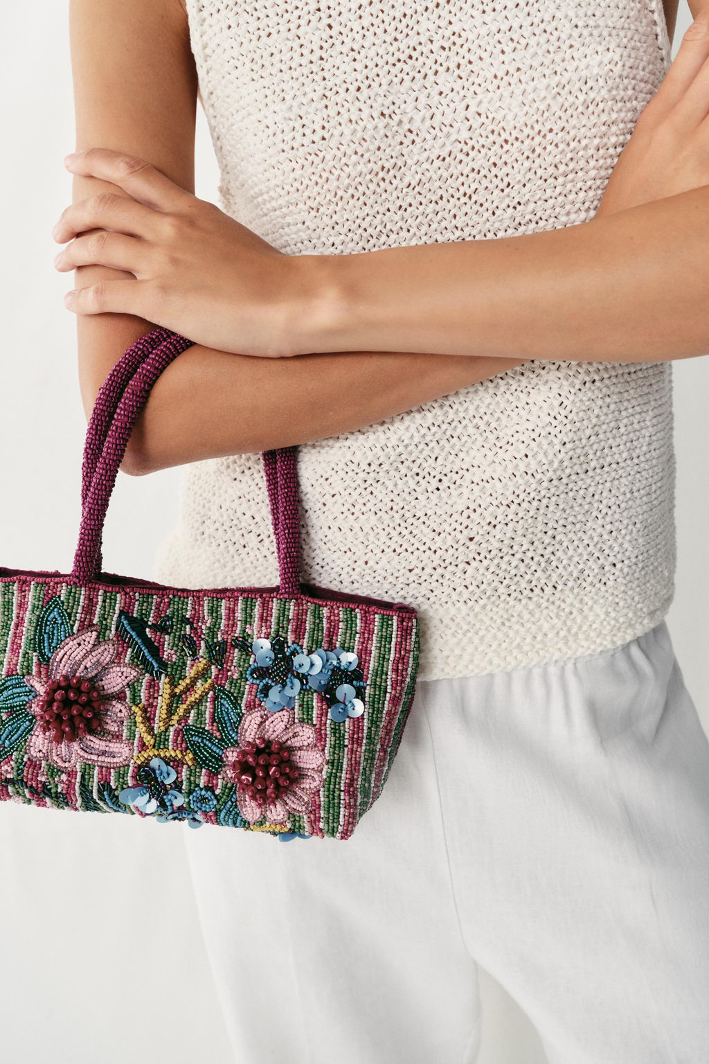 BOLSO MINI ABALORIOS / Rosa - Zara фото 2