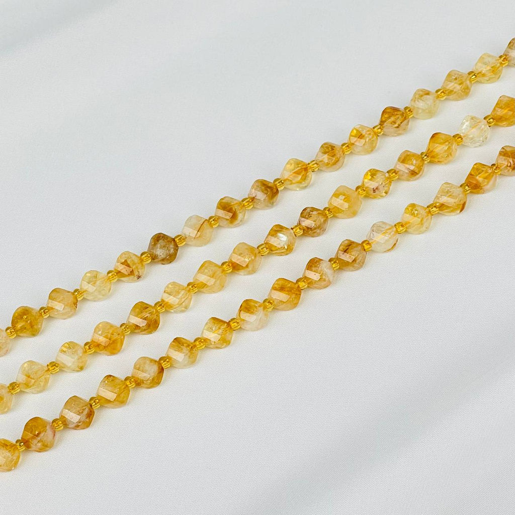 Бусины для украшений из Цитрина (38 бусин) 37 см