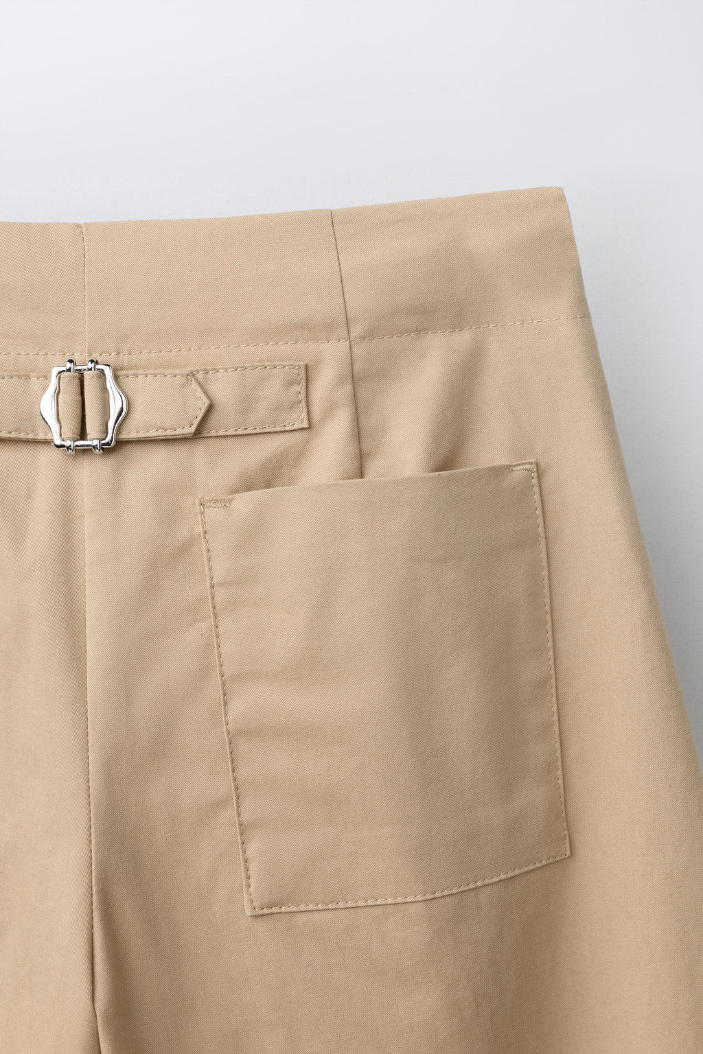 BARREL CARGO TROUSERS WITH BUCKLE DETAIL - Zara фото 4