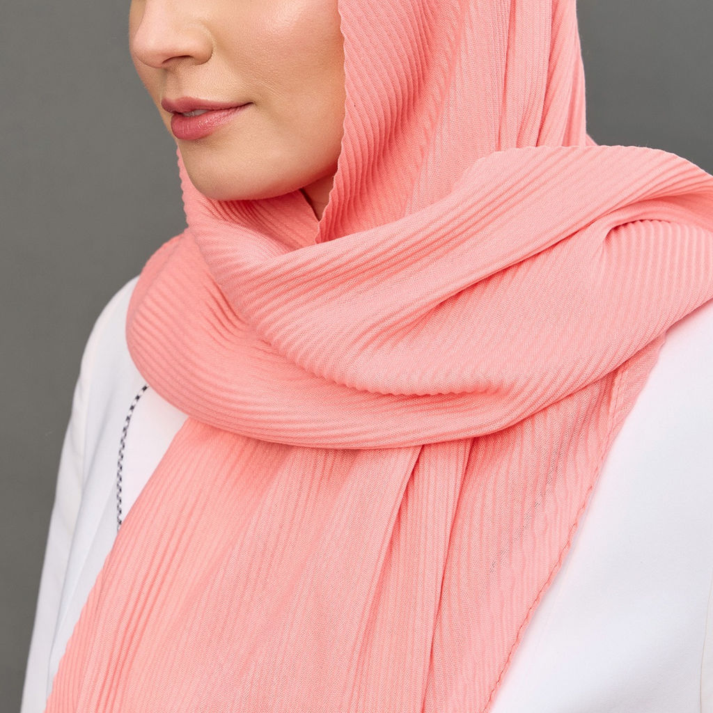 Палантин 170 х 70 см, цвет лосось - Мастерская ПОКРОВ фото 2