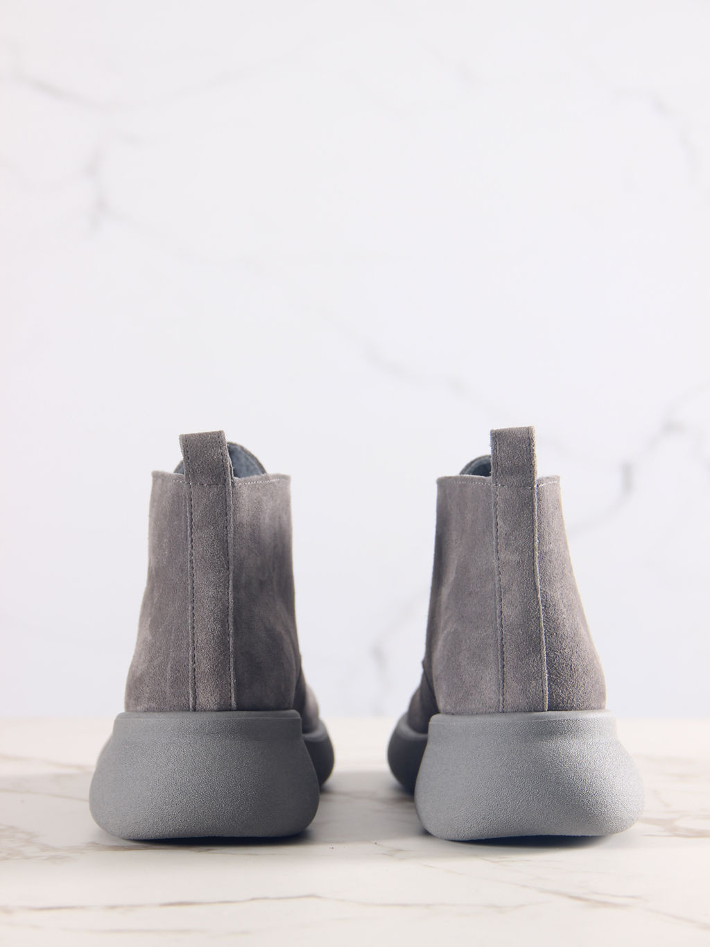 Ботинки 308.927gr.Серый замок замша+серый/мех