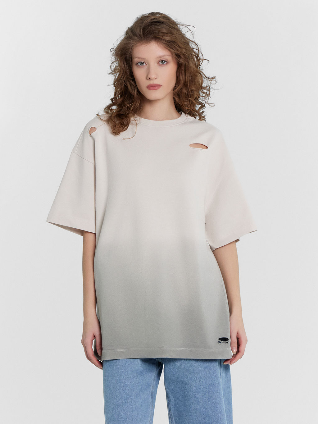 Футболка женская Mark Formelle 112953R лед с разрезами хлопок  фото 3