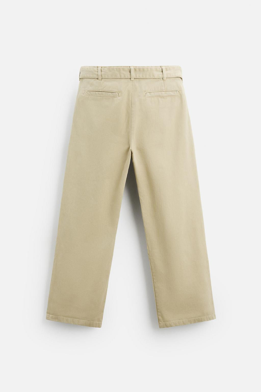 STRAIGHT-LEG TROUSERS WITH BELT - Zara фото 6