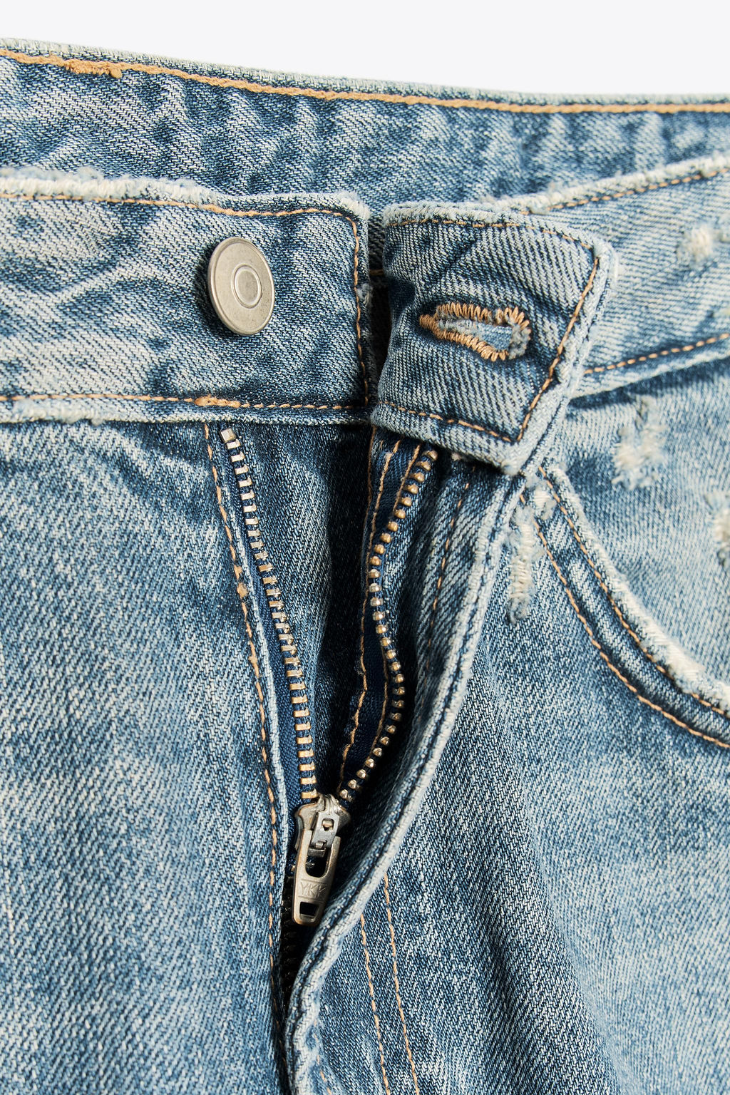 TRF BAGGY FOLDED MID-WAIST JEANS - Zara фото 16