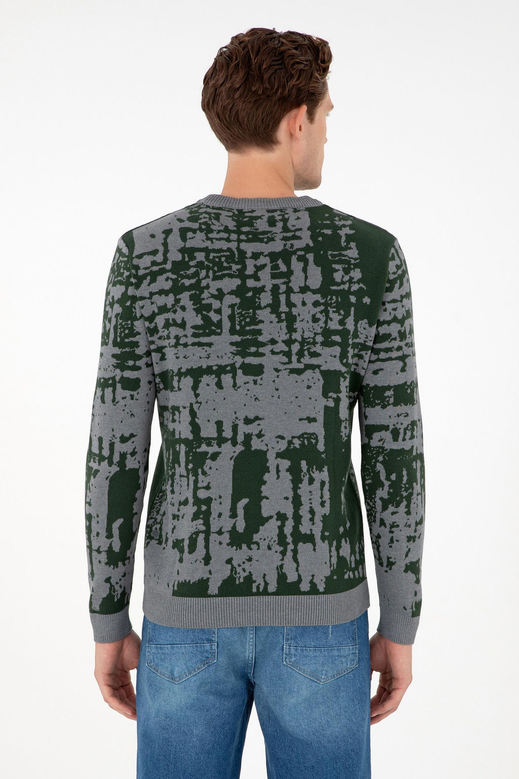 Мужской серый меланжевый свитер Неожиданная скидка в корзине - U.s. polo assn фото 5