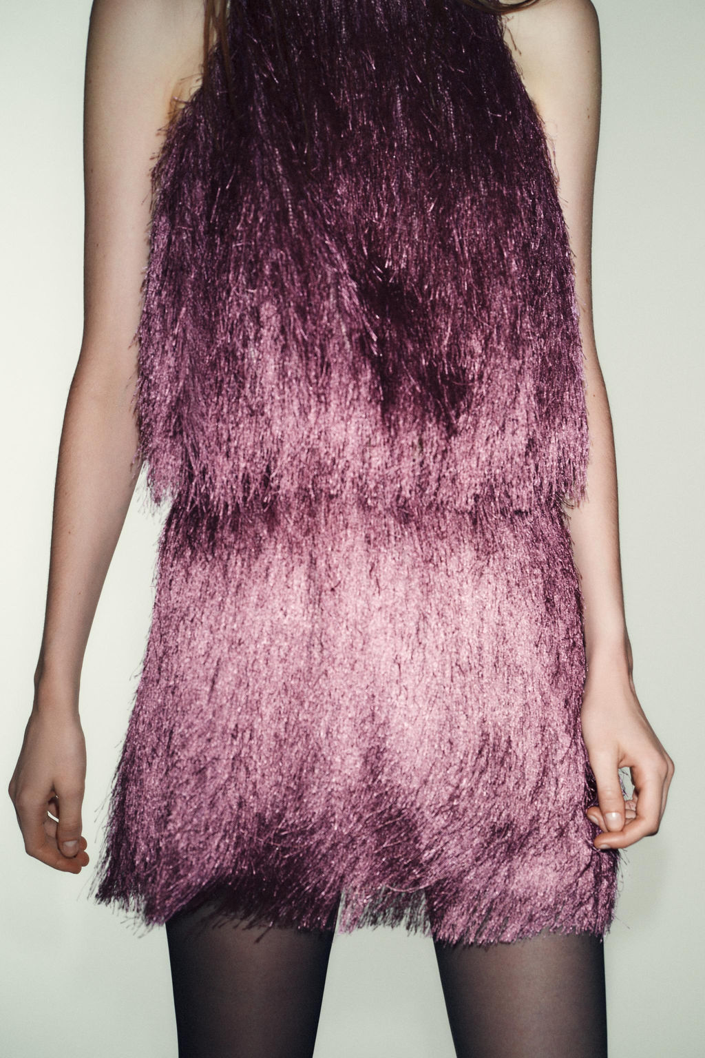 FRINGED SHORT SKIRT - Zara фото 11