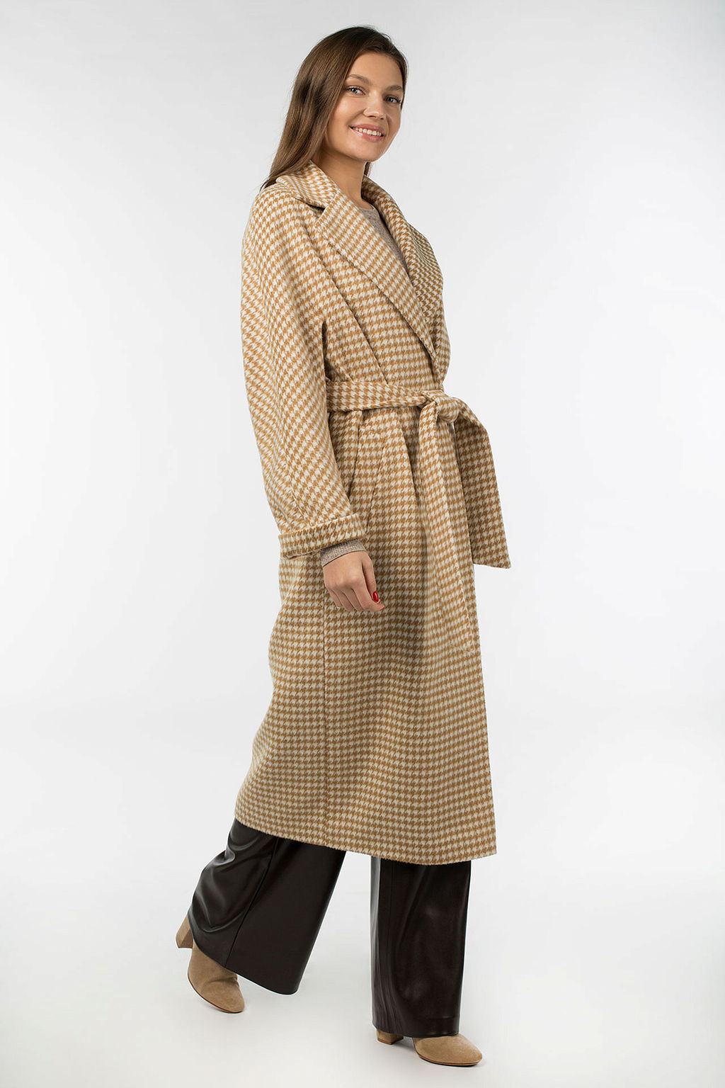 Пальто женское демисезонное (пояс) - El podio фото 3