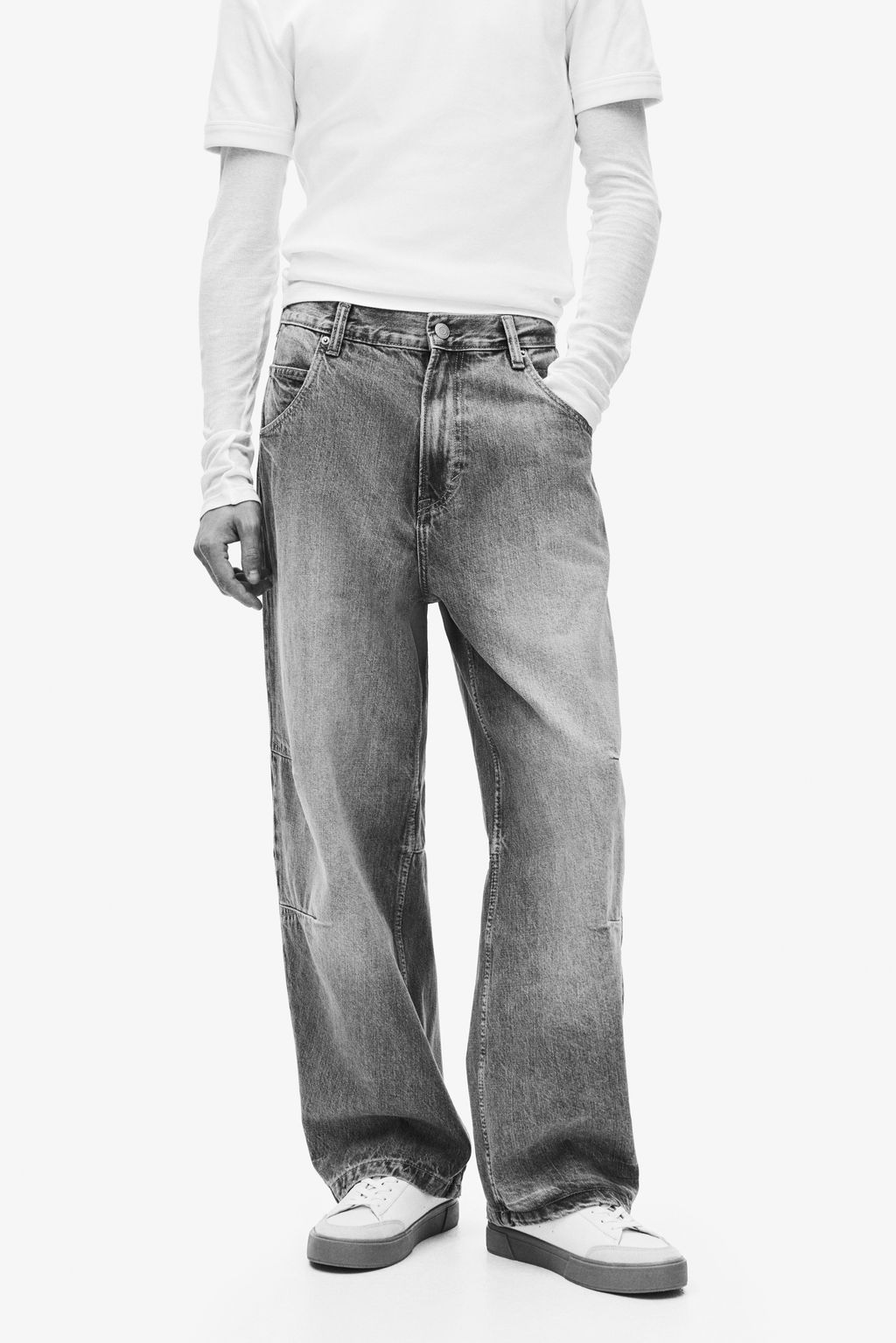 Vaquero baggy con pinzas - H&m фото 6