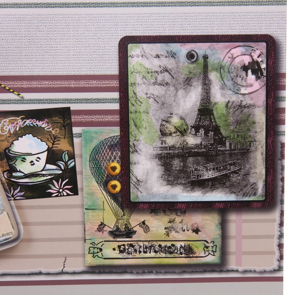 Цена за 12 шт. Пакет подарочный "Винтаж" 31*42*12 см, микс