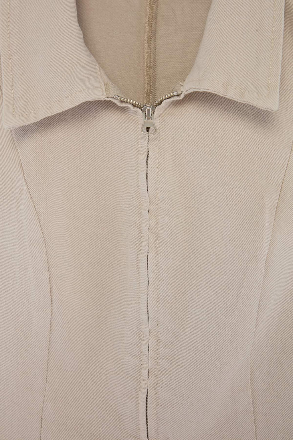 Ta_ G_mlek Yaka Fermuarl_ K_sa Denim Elbise TWOSS26EL00814 - Trendyolmilla фото 6