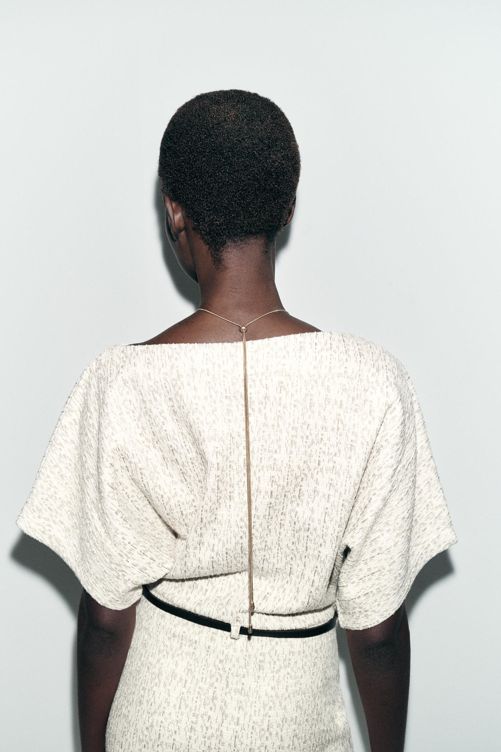 VESTIDO MIDI TEXTURA CINTUR?N / Crudo / Beige - Zara фото 6