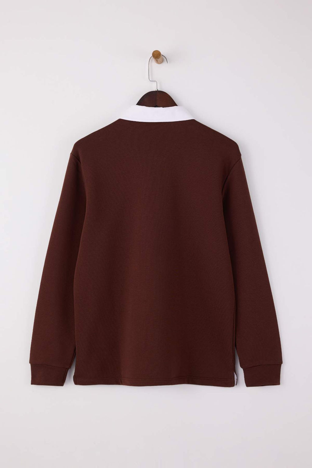 Lacivert Yeni Oversize/Genis Kesim Yakas? Dokuma Polo Yaka Sweatshirt TMNAW26SW00012 - Trendyolmilla фото 11