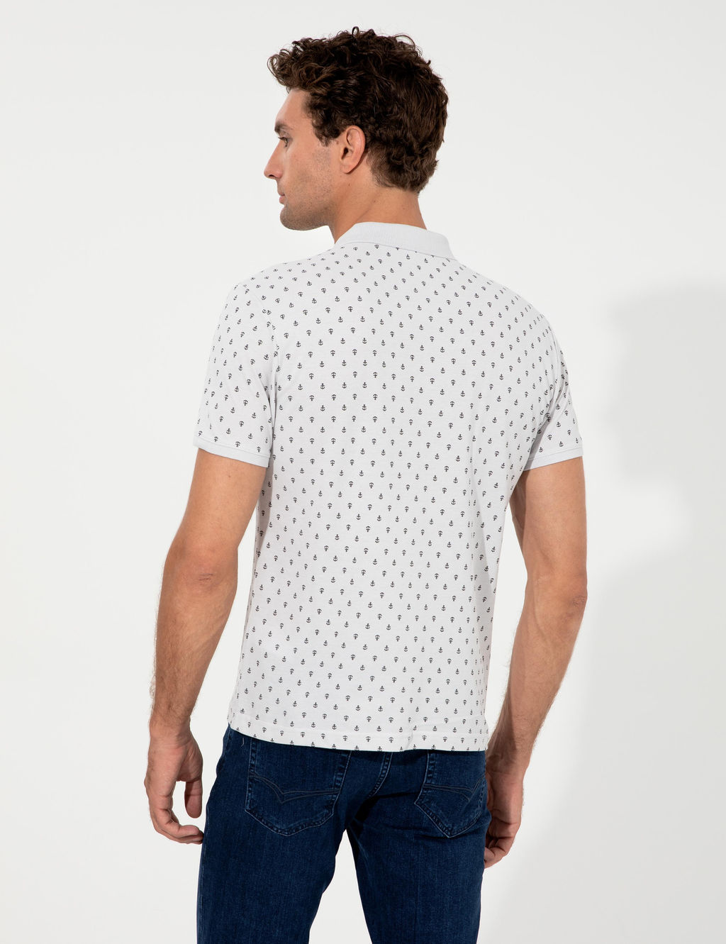 A__k Gri Polo Yaka T-Shirt