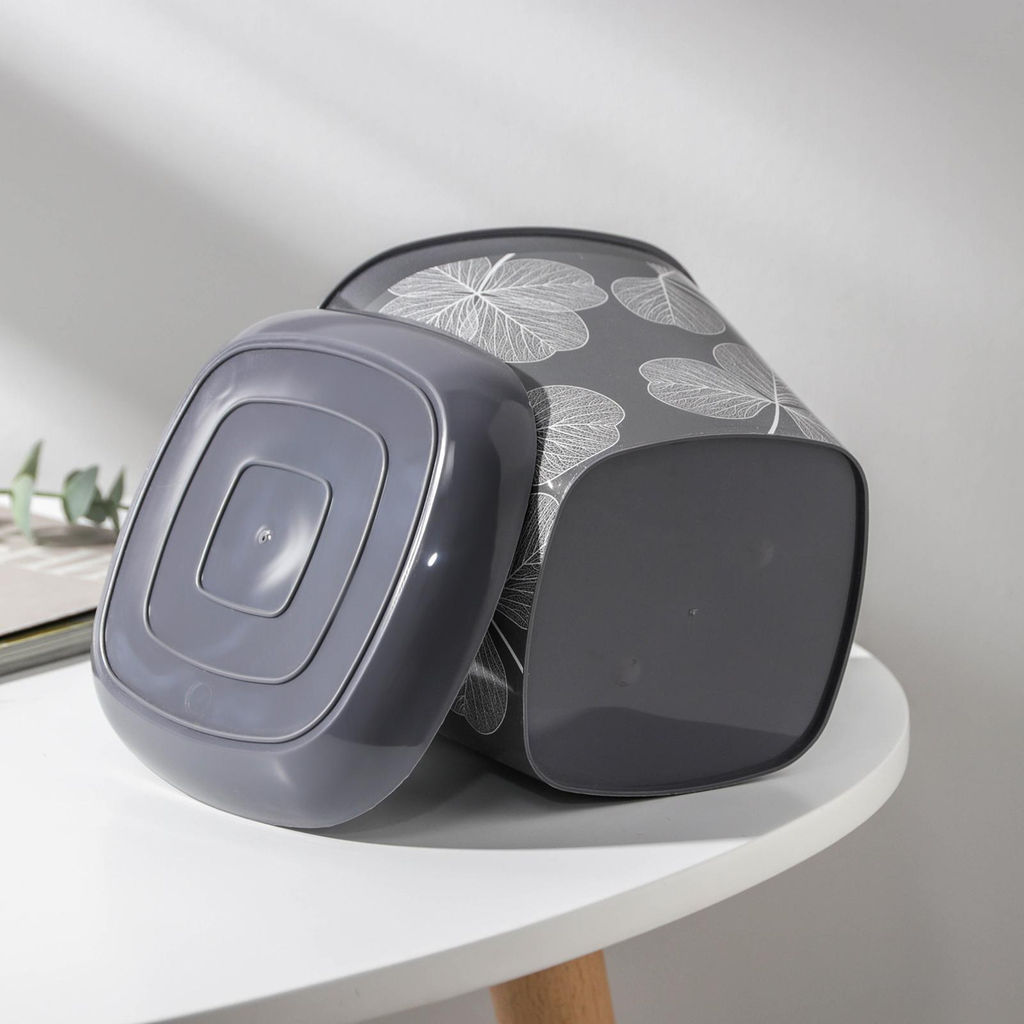 Кашпо квадратное 1,3л Листопад с поддоном (темно-серый) 38113151 Виолет - Violet фото 4