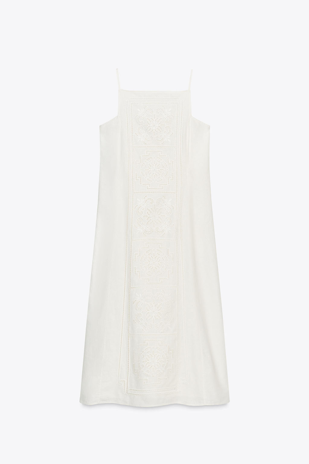 ZW COLLECTION EMBROIDERED LINEN BLEND DRESS - Zara фото 2