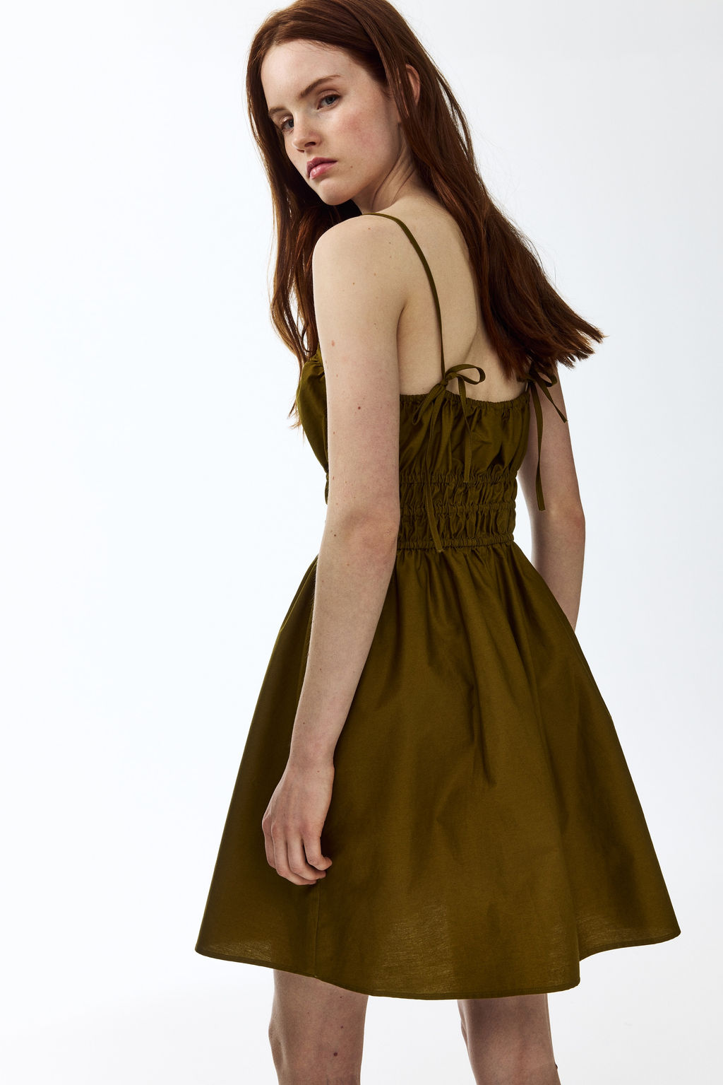 Vestido de algod?n con tirantes de lazo - H&m фото 7