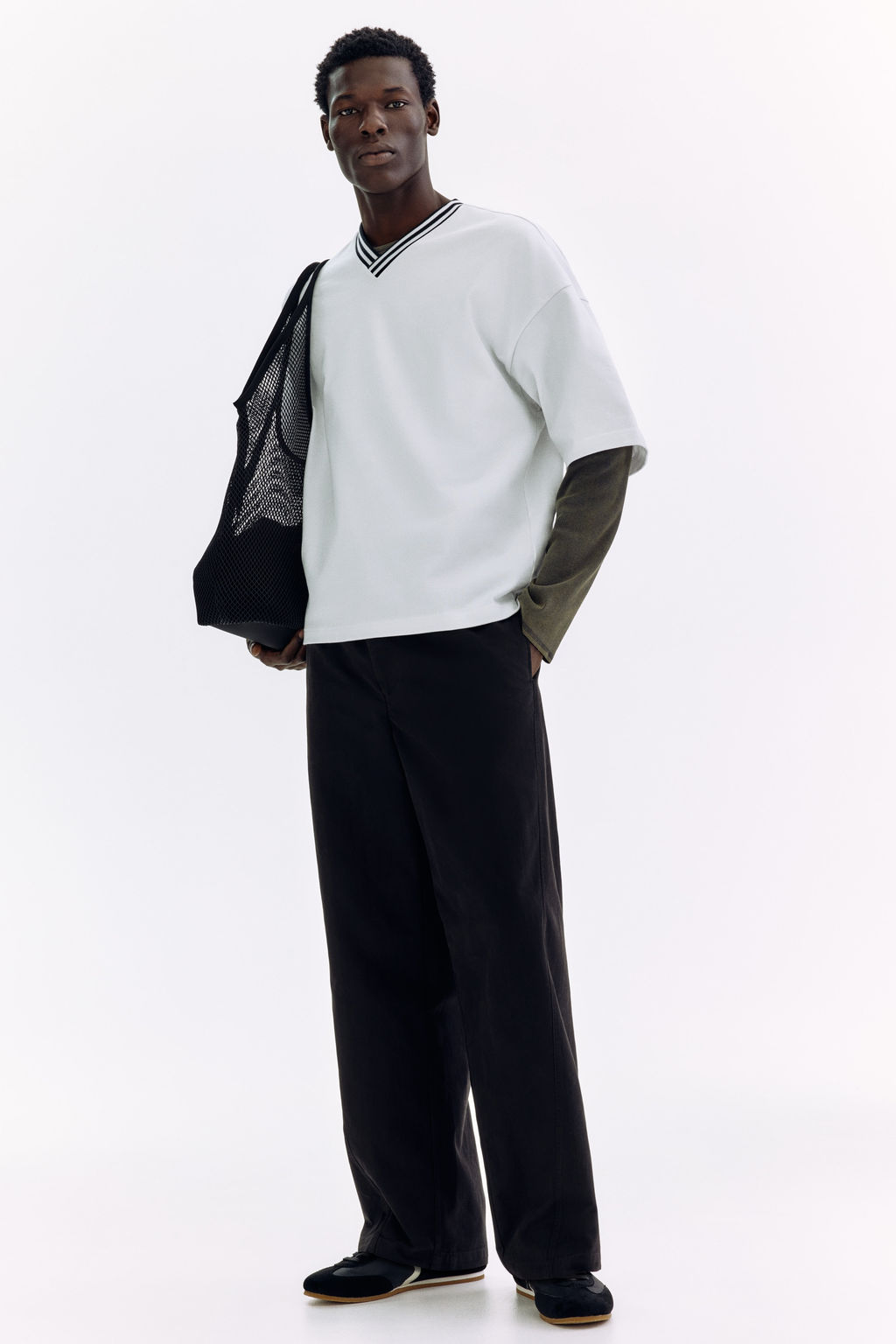 Pantal?n con costuras giradas Relaxed Fit - H&m фото 3