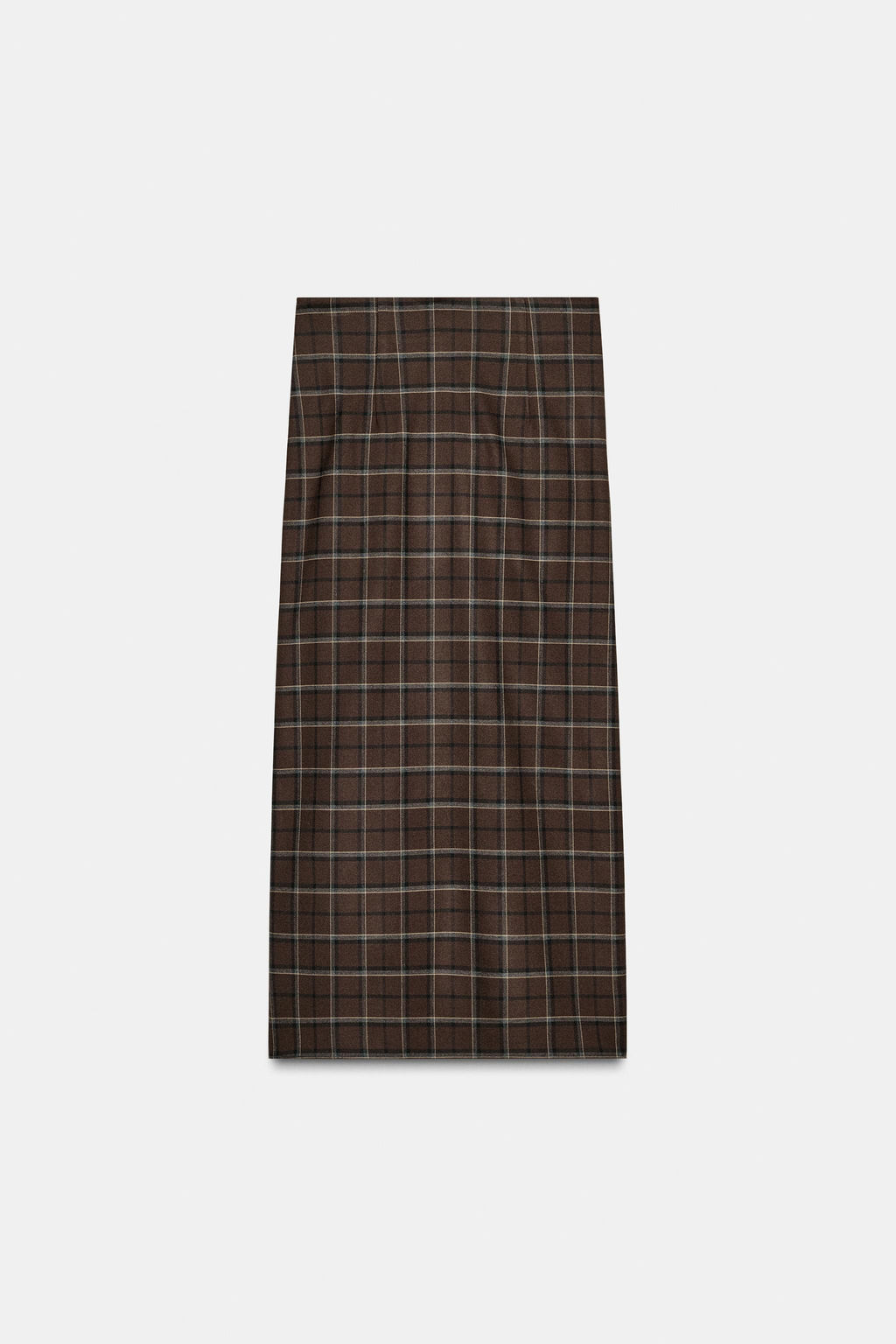 ZW COLLECTION DRAPED CHECK SKIRT - Zara фото 6