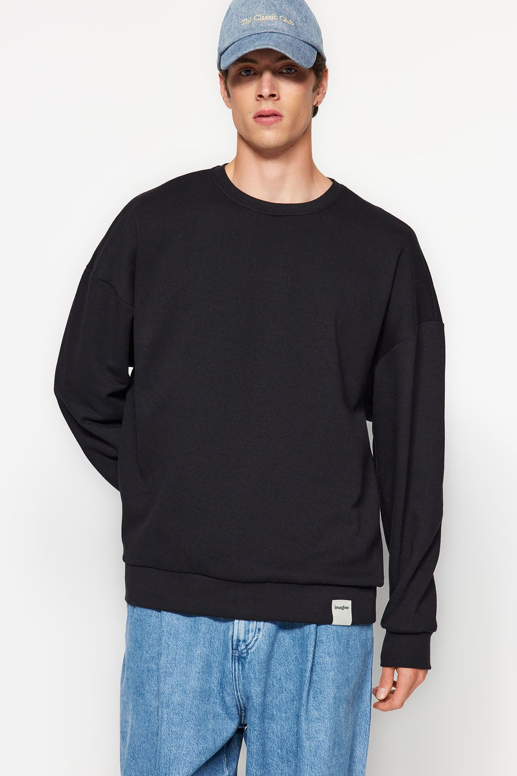 TRENDYOL MAN Siyah-Gri Melanj 2li Paket Oversize/Genis Kesim Ici Polar/S?cak Tutan Sweatshirt TMNAW24SW00001 - Trendyolmilla фото 2