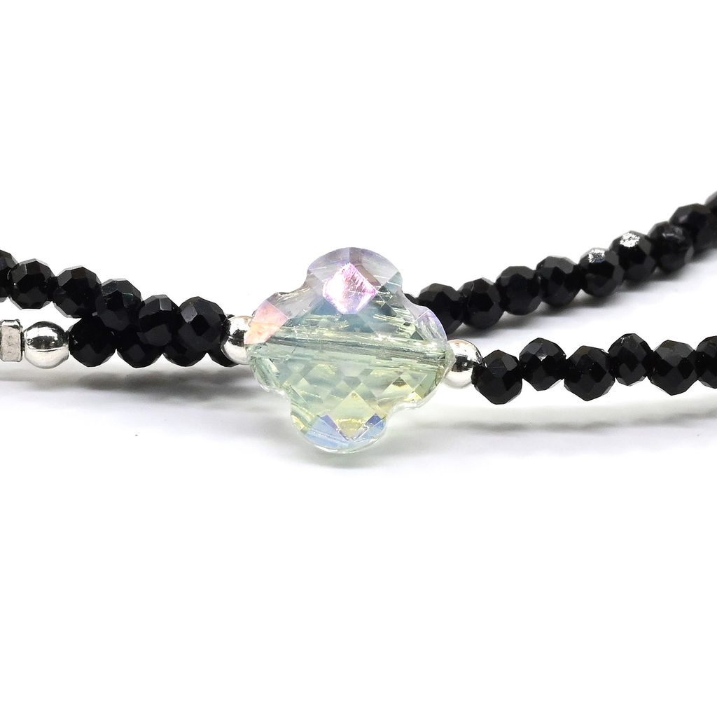 Чокер из шпинели шарик граненый 2мм с подвеской из циркона, 38см Радуга камня  фото 4