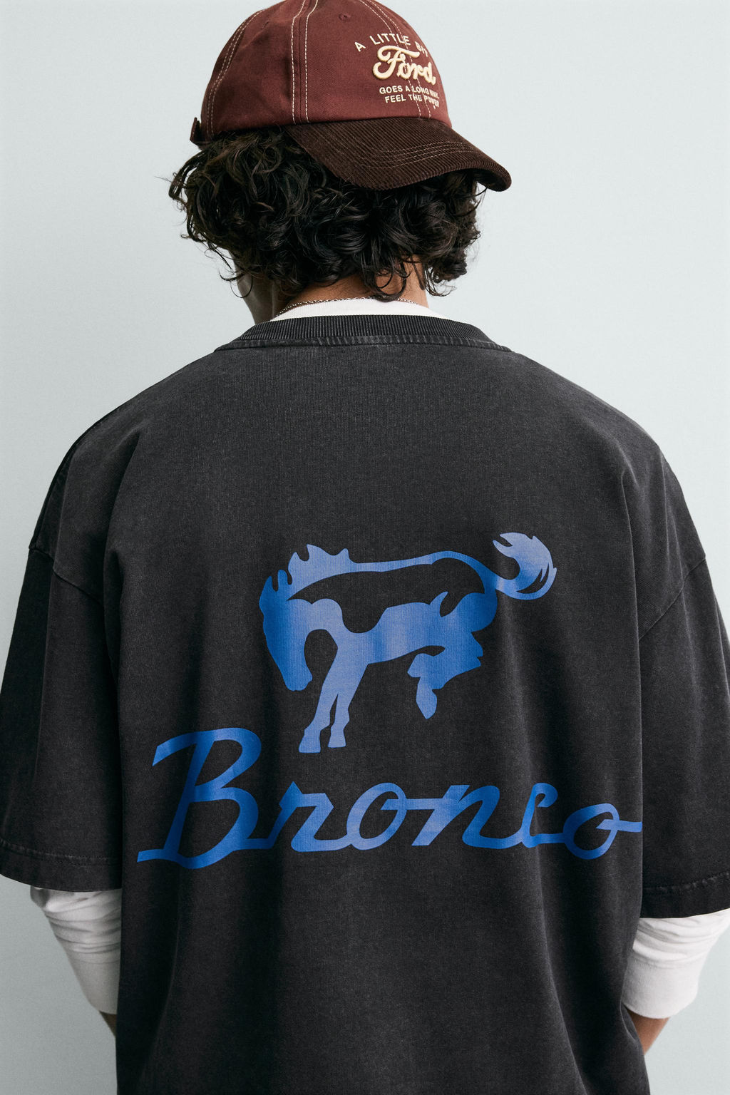WASHED T-SHIRT WITH CONTRAST FORD  PRINT - Zara фото 5