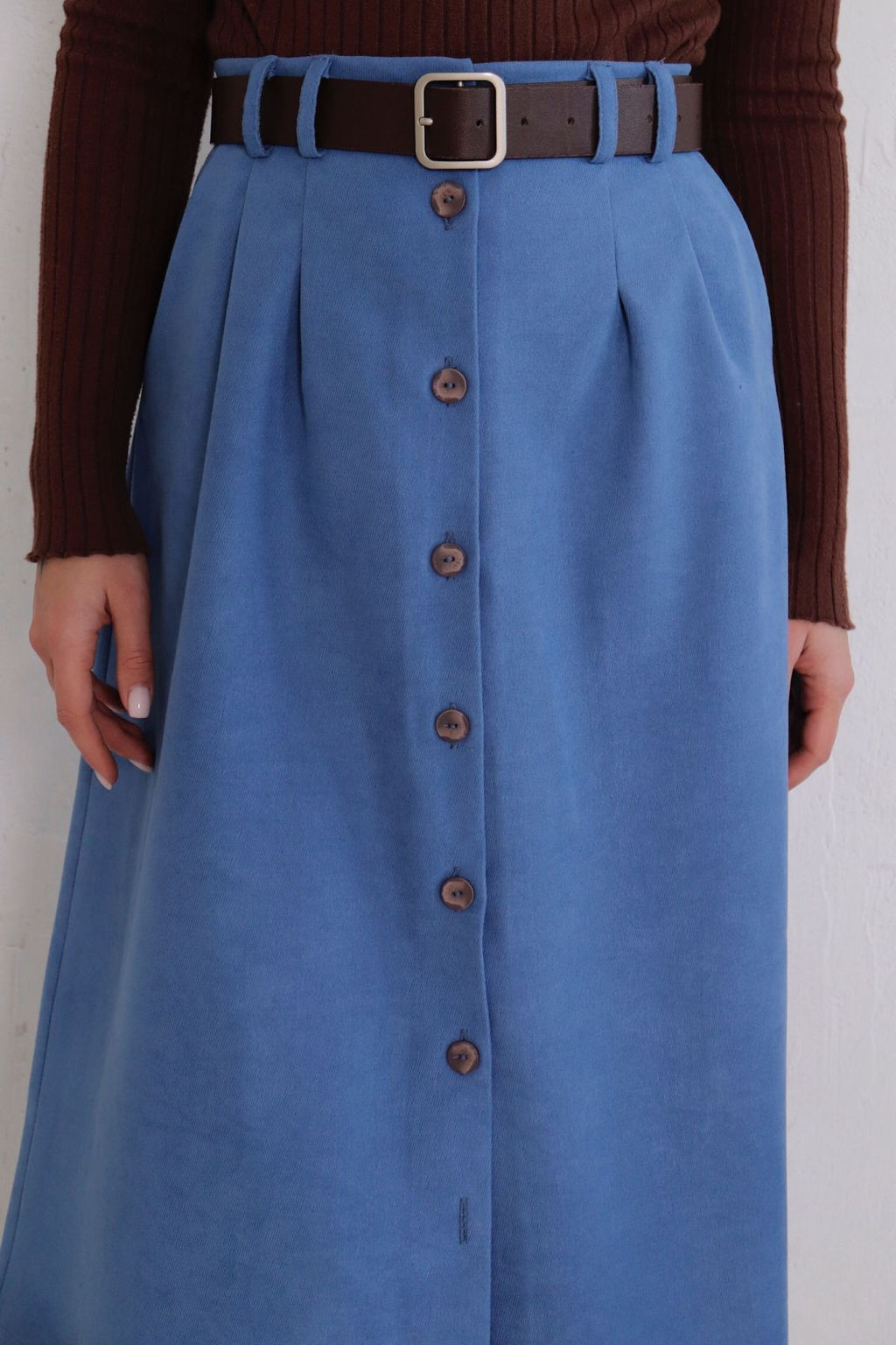 Юбка на пуговицах длины миди - Martichelli фото 3