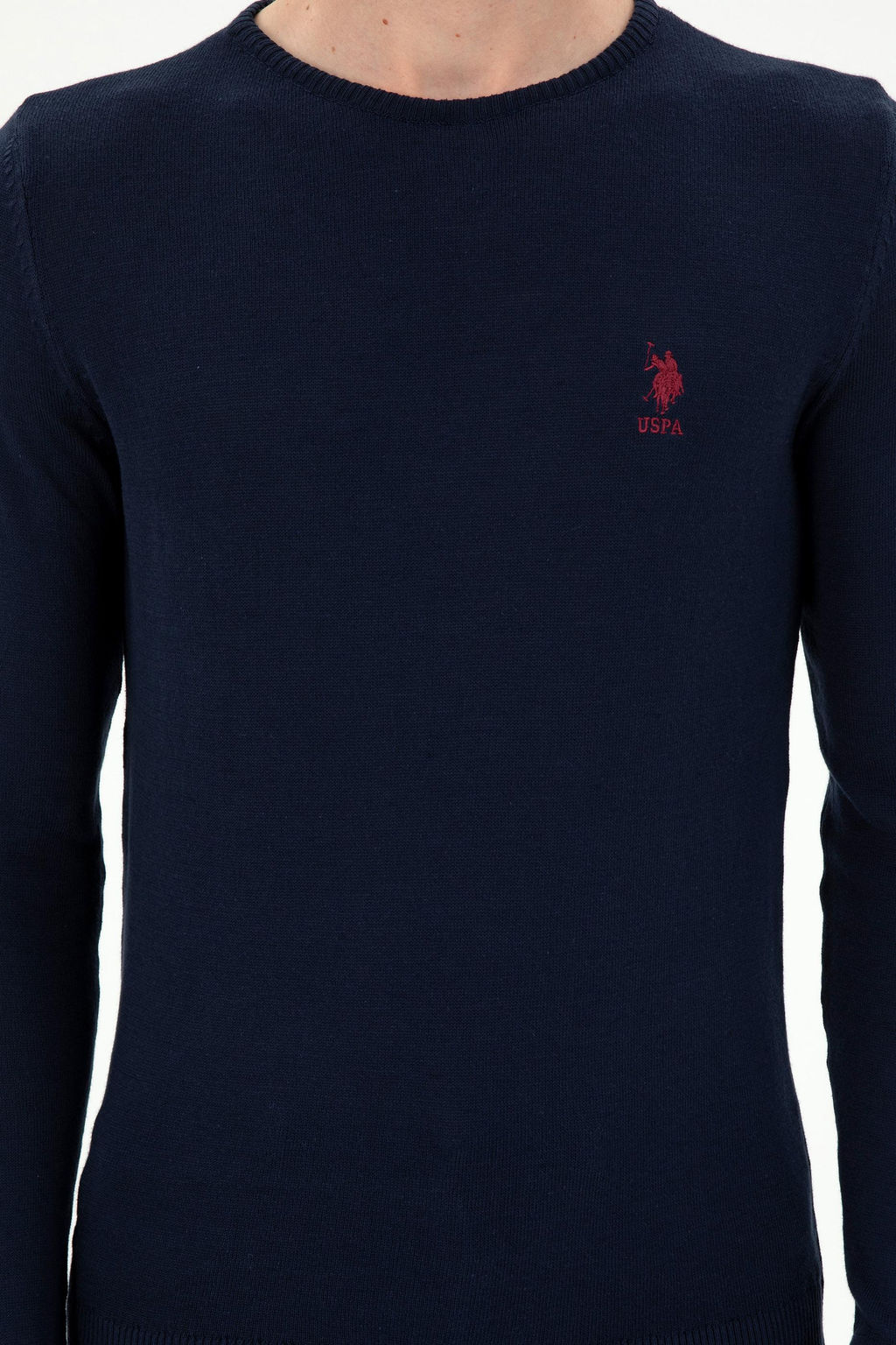 Мужской темно-синий базовый свитер Скидка 30% на трикотаж в корзине - U.s. polo assn фото 6