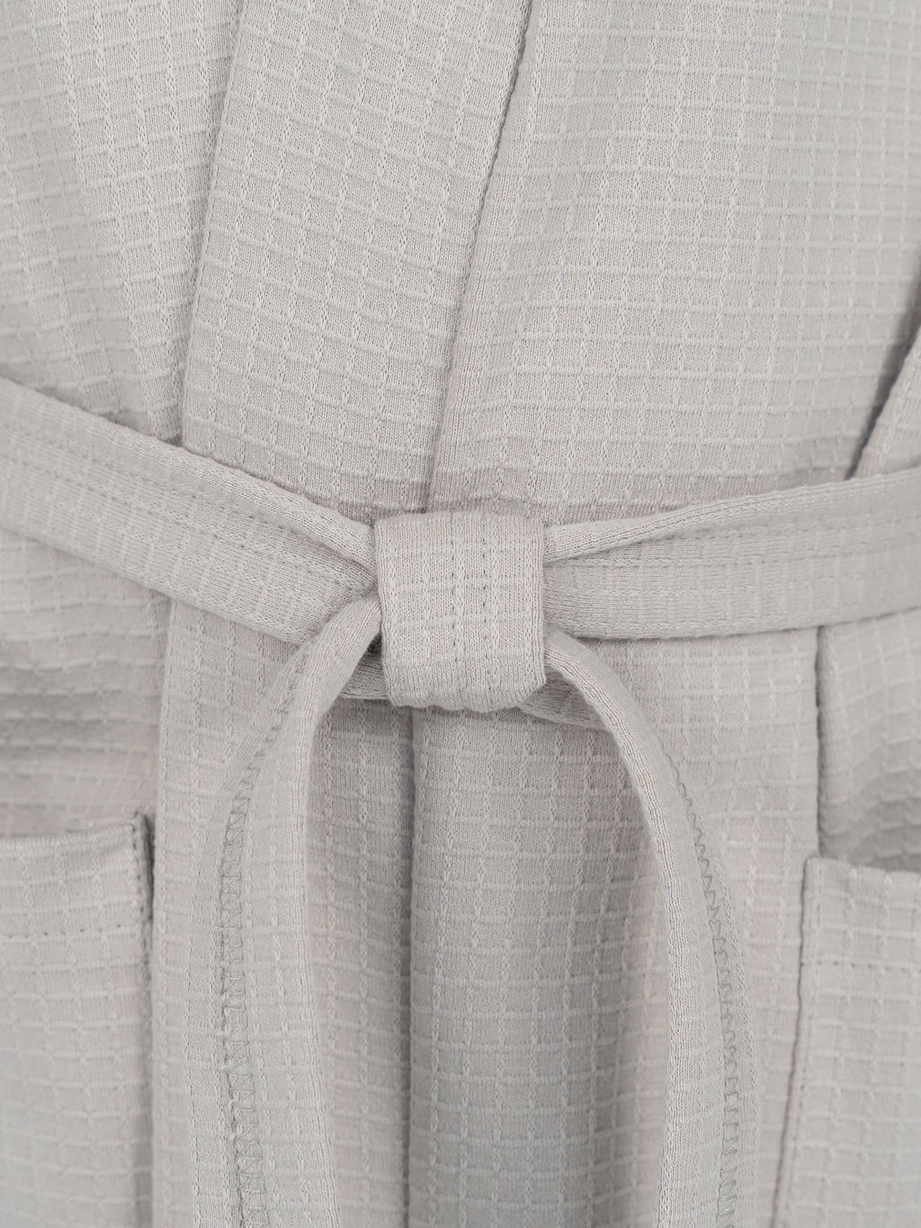 Халат детский вафельный светло-серый 913 (134, 68)