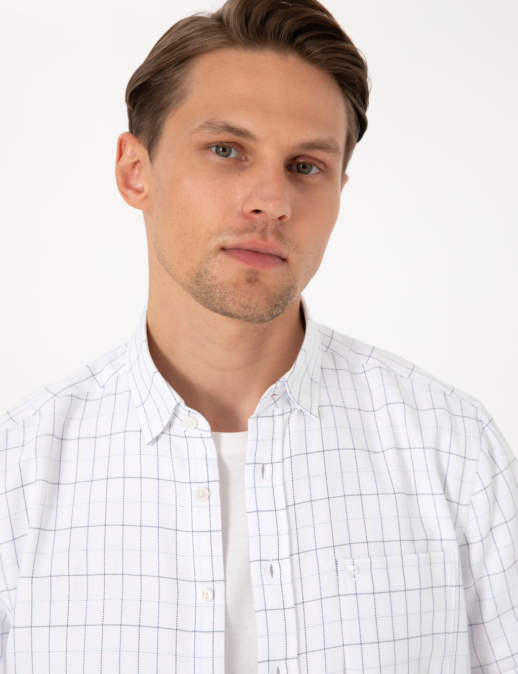 Beyaz Regular Fit K_sa Kollu G_mlek - Pierre cardin фото 2