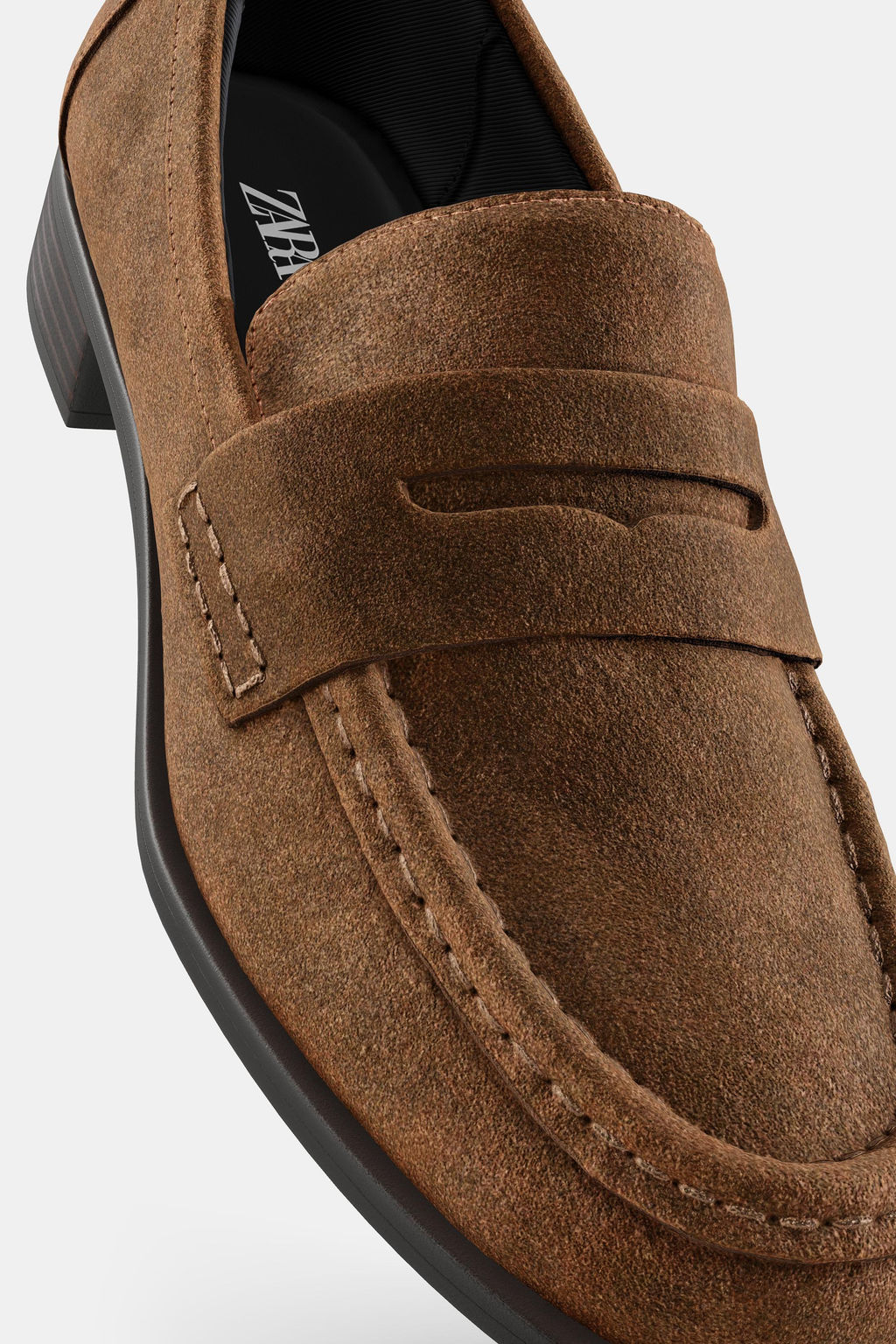 SPLIT SUEDE PENNY LOAFERS - Zara фото 7