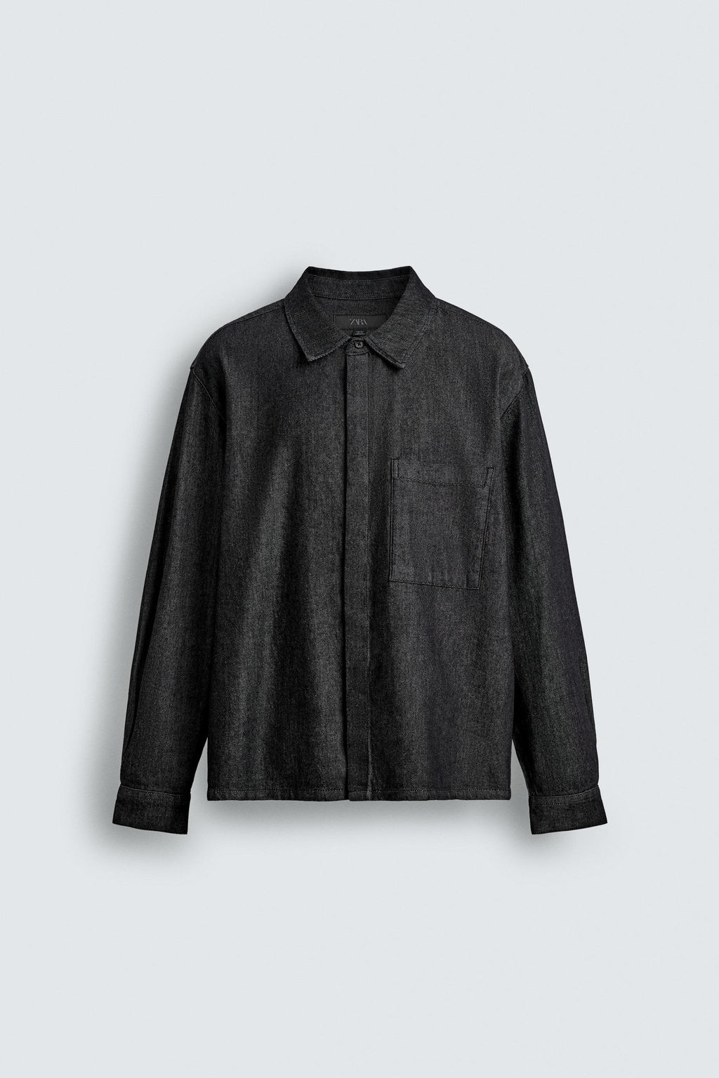 WASHED DENIM SHIRT - Zara фото 6