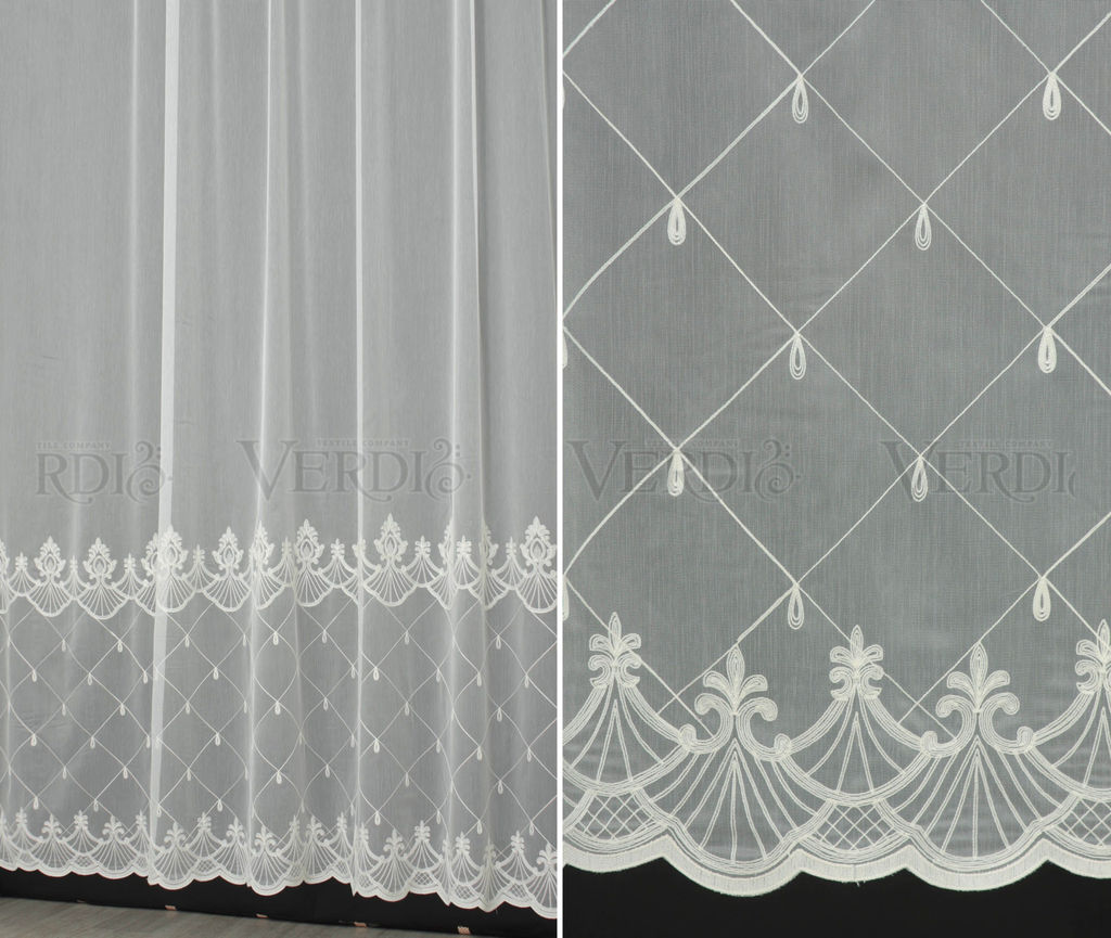 Цена указана за 1м.Тюль вышивка 7534