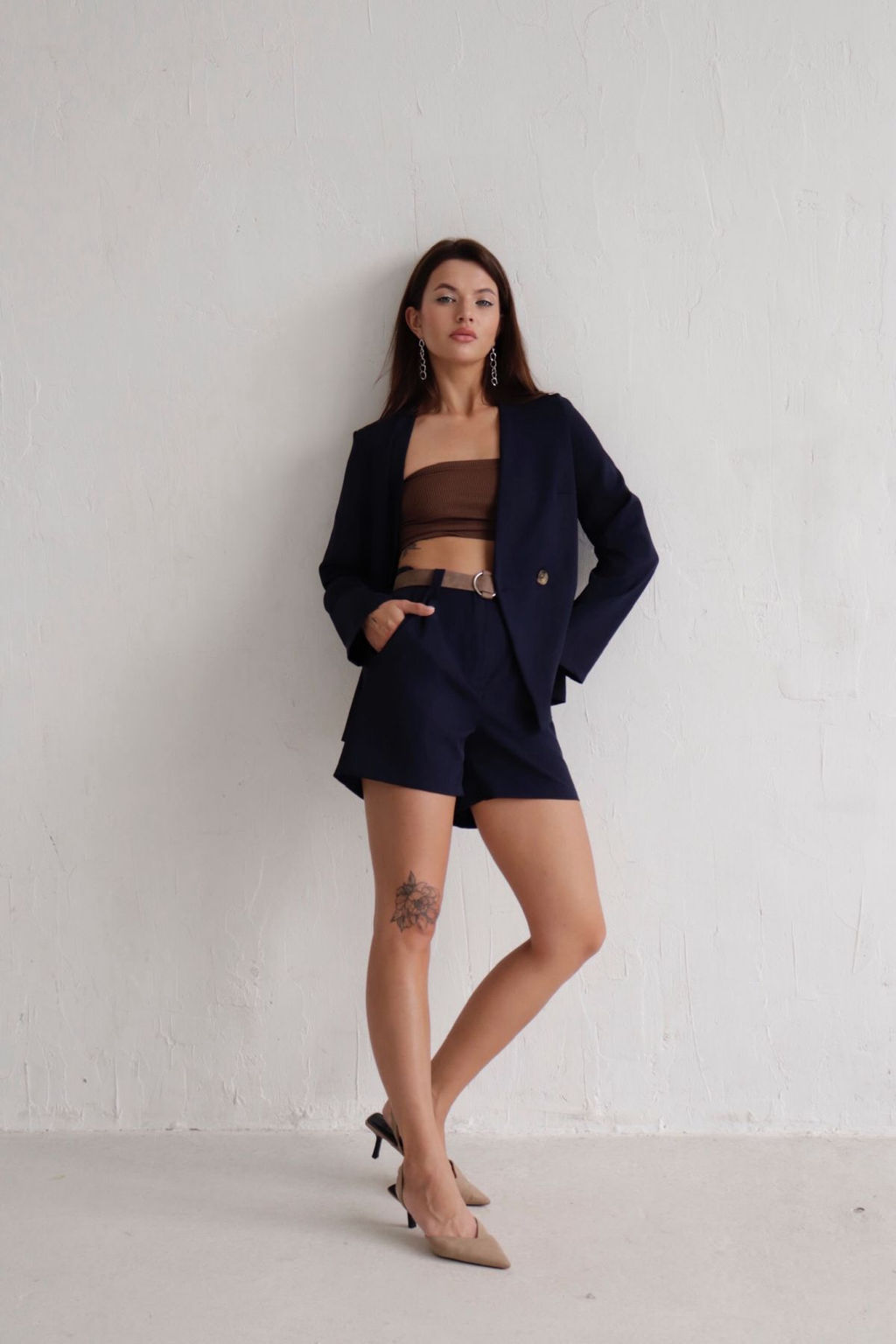 Костюм с шортами тёмно-синий - Martichelli фото 10