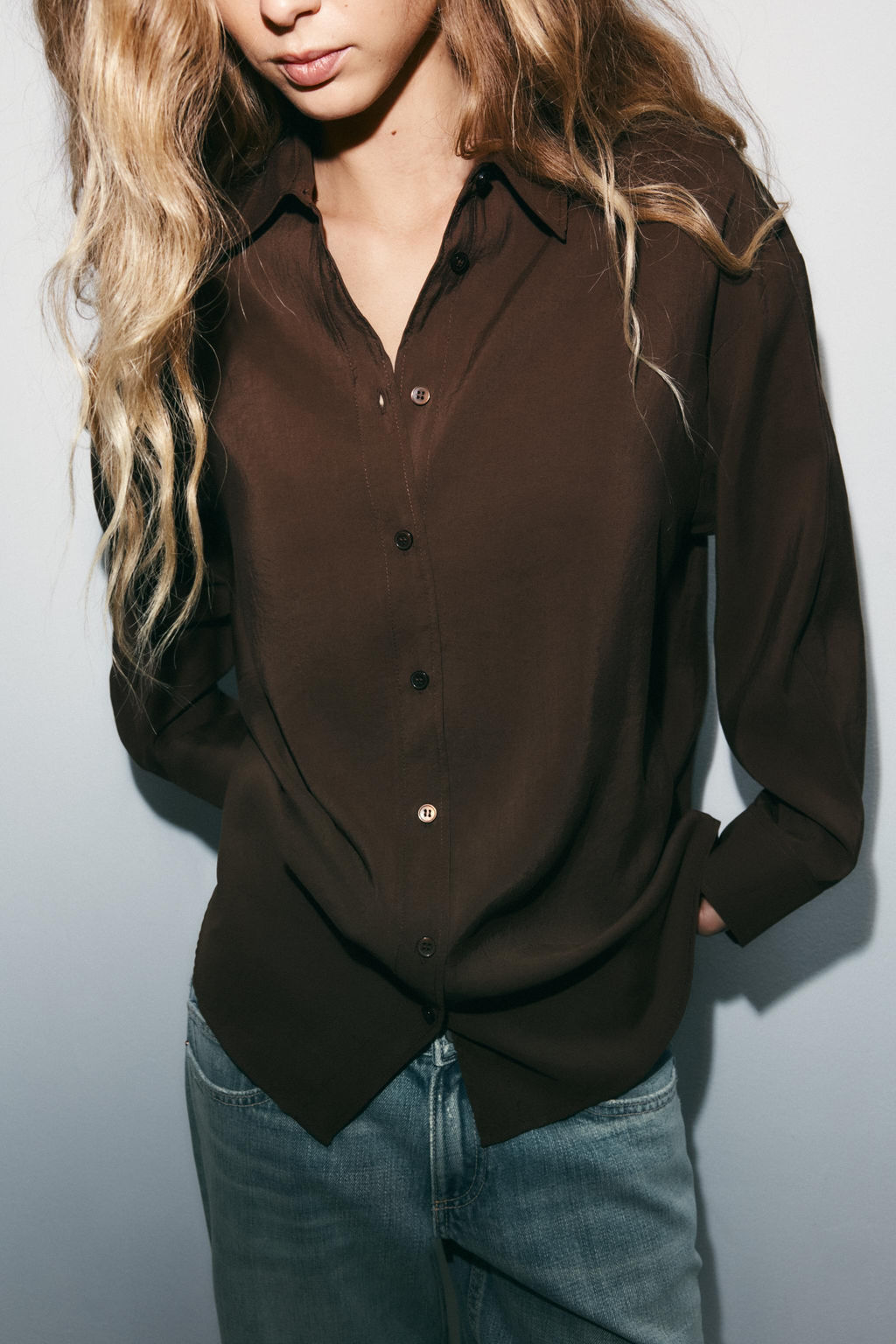 OVERSIZE FLOWING SHIRT - Zara фото 3