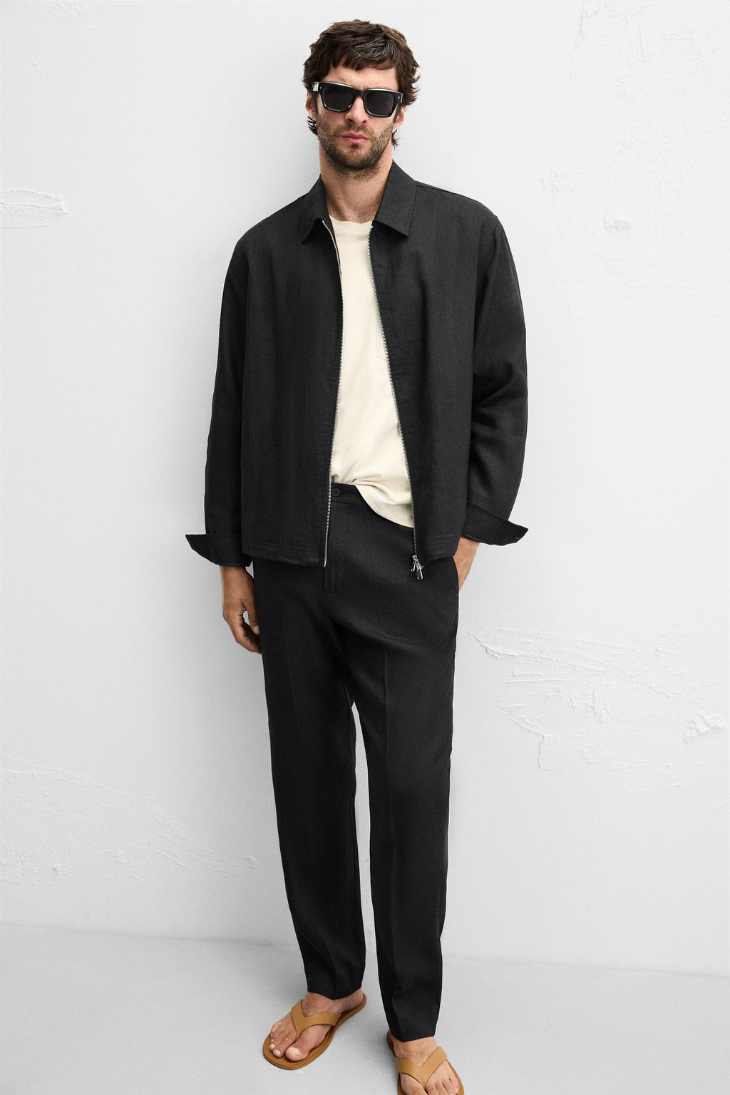 100% LINEN OVERSHIRT - Zara фото 7