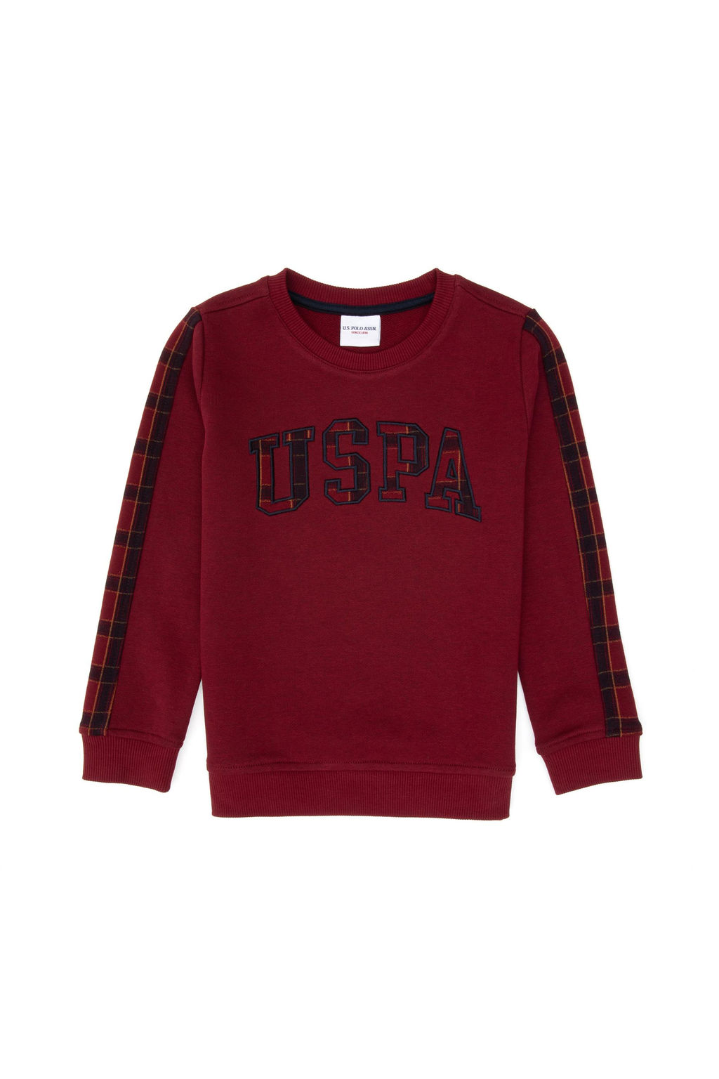 Erkek _ocuk Bordo Bisiklet Yaka Sweatshirt Sepette S_rpriz _ndirim