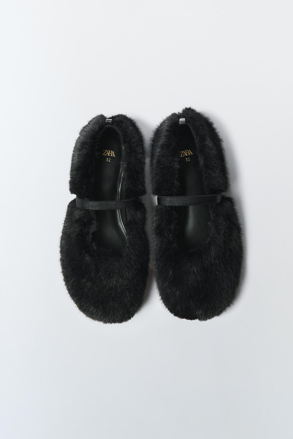 LIMITED EDITION FAUX FUR BALLET FLATS - Zara фото 6