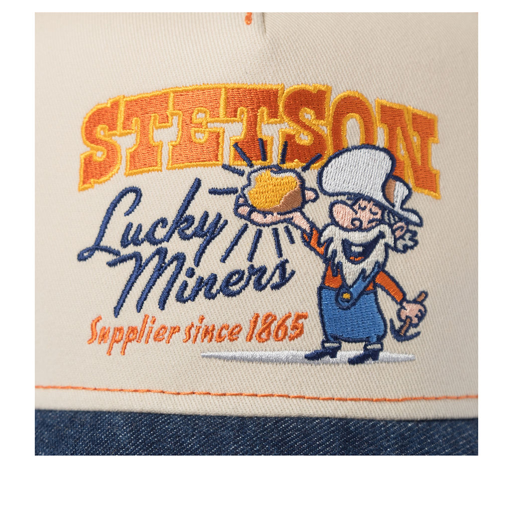 Бейсболка STETSON арт. 7741103K TRUCKER CAP LUCKY MINERS (кремовый / темно-синий)  фото 4