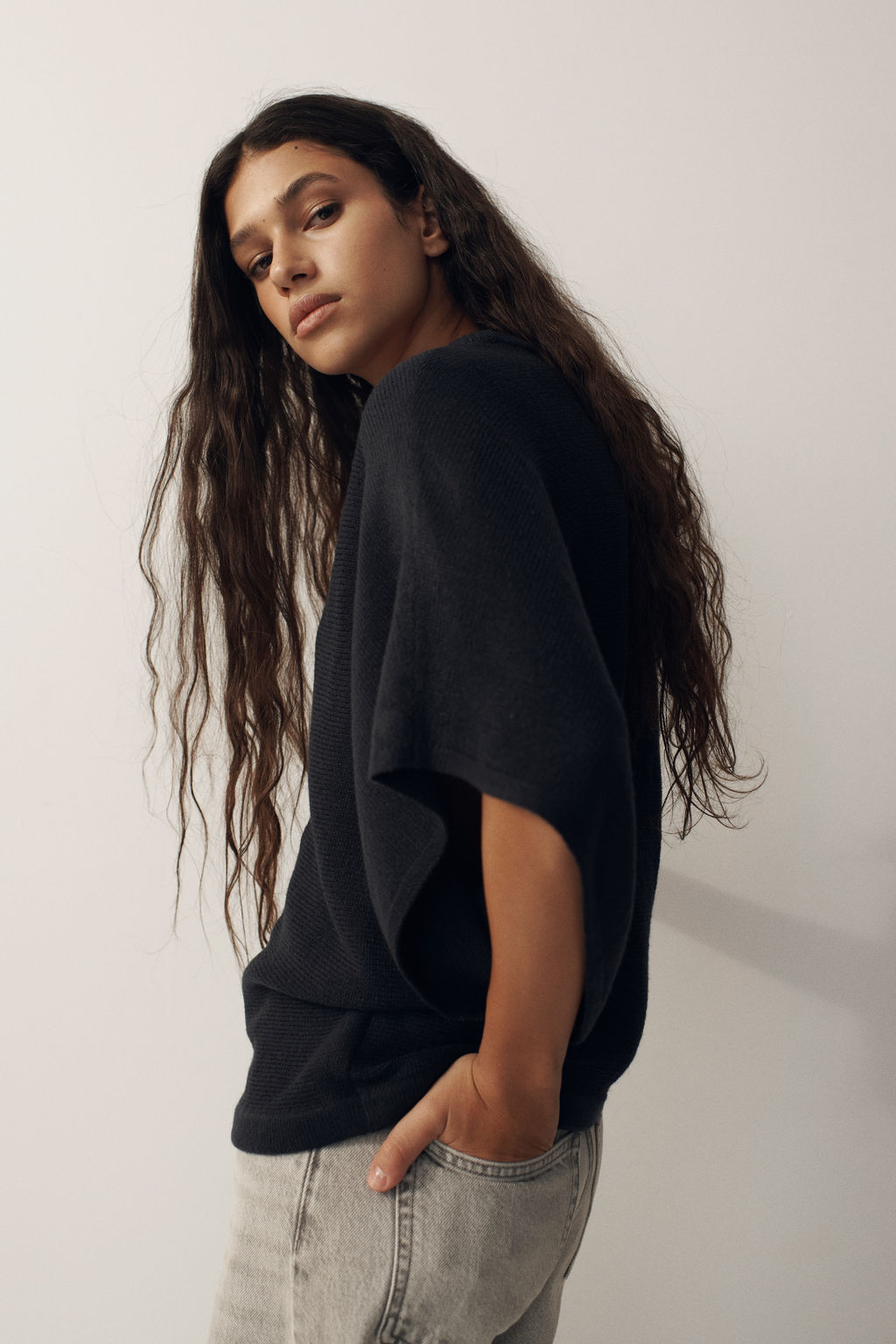 Top de punto con mangas murci?lago - H&m фото 4