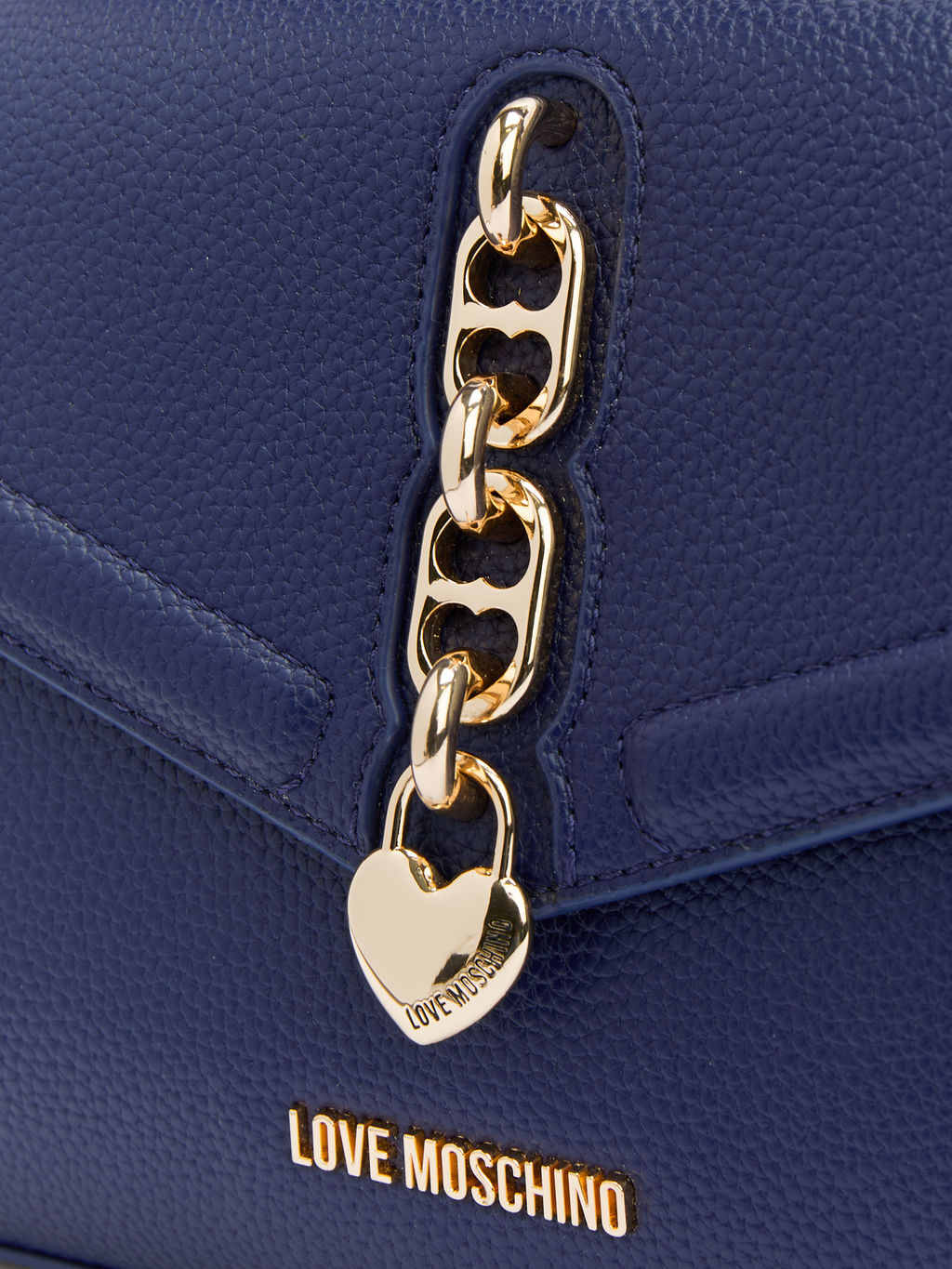 Женская сумка с ручками LOVE MOSCHINO CHAIN DETAIL CROCO Артикул 4192251, фиолетово-синий  фото 3