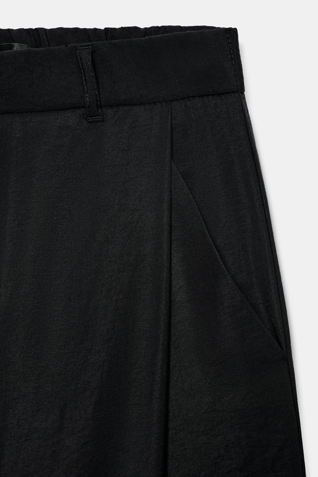 PANTAL?N FLUIDO PLIEGUES / Negro - Zara фото 9