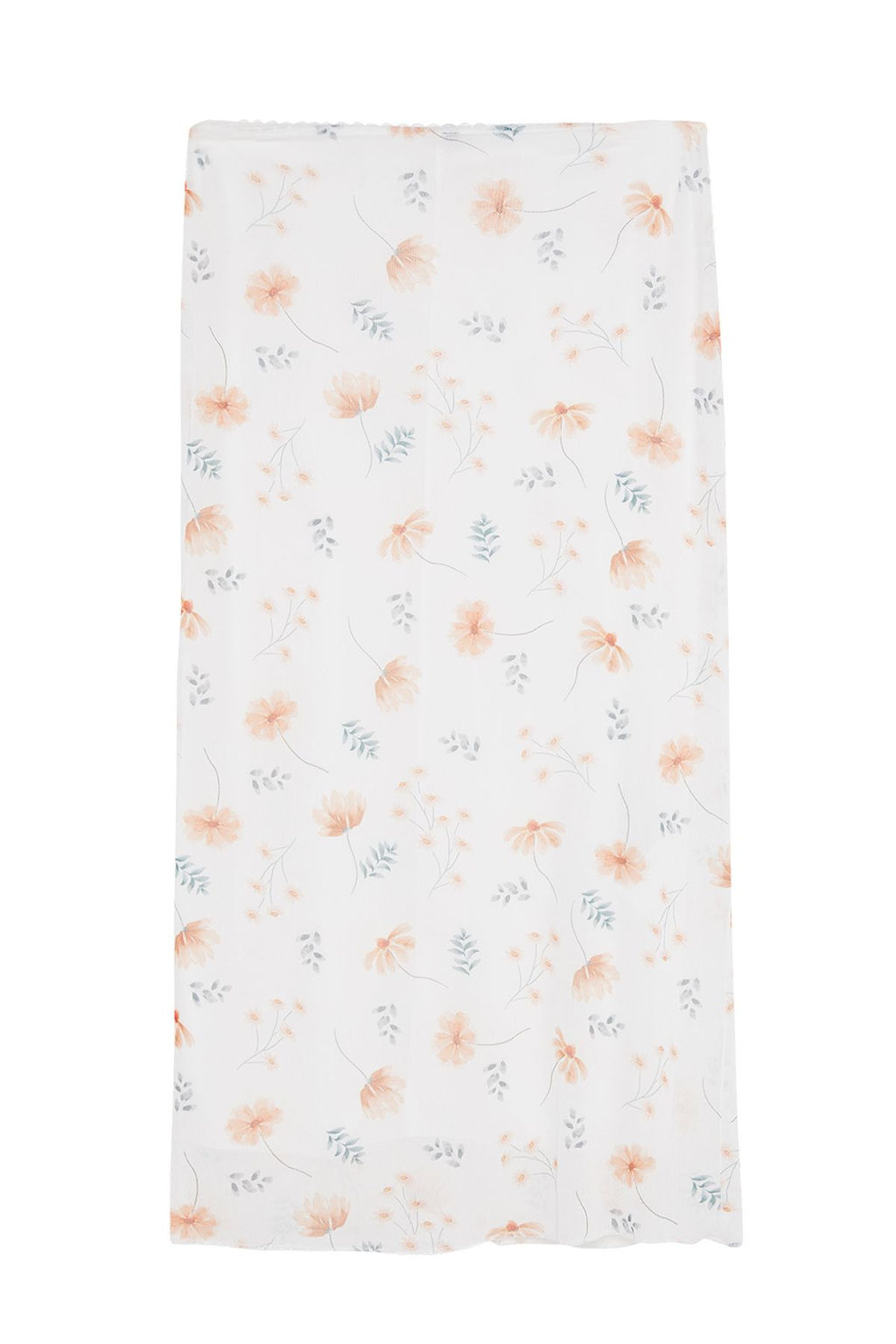TRENDYOLMILLA Siyah Bel Detayl? Bask?l? Esnek Tul Maxi Orme Etek TWOAW24ET00124  фото 15