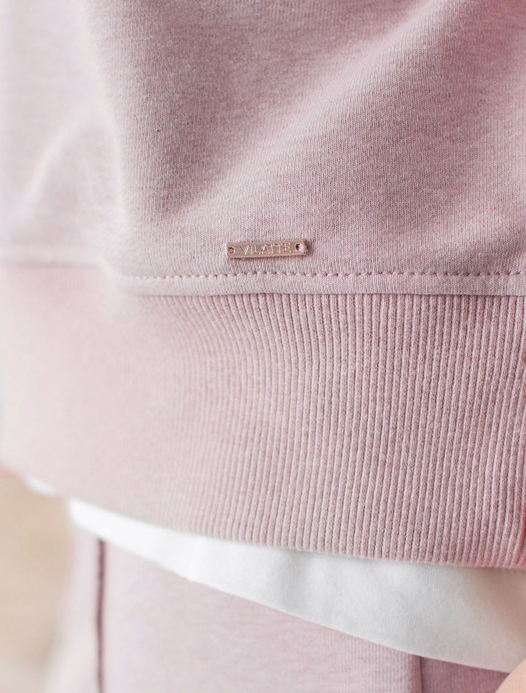 Свитшот свободный из петельчатого футера двухнитки с эластаном - Vilatte фото 4