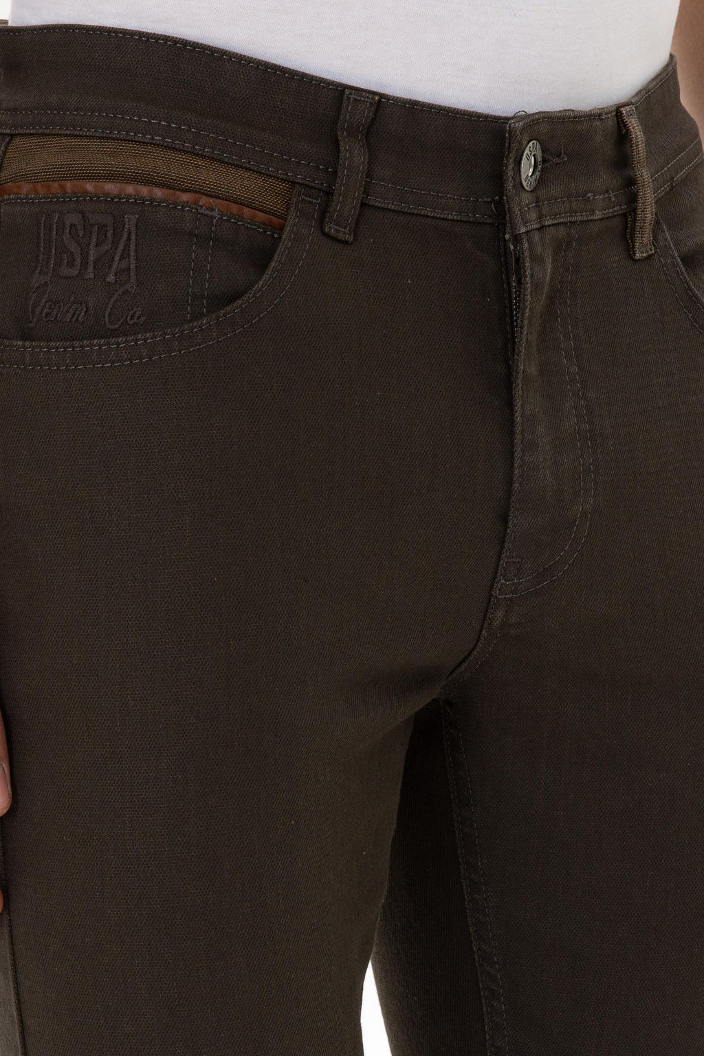 Erkek Kahverengi Slim Fit Jean Pantolon - U.s. polo assn фото 5
