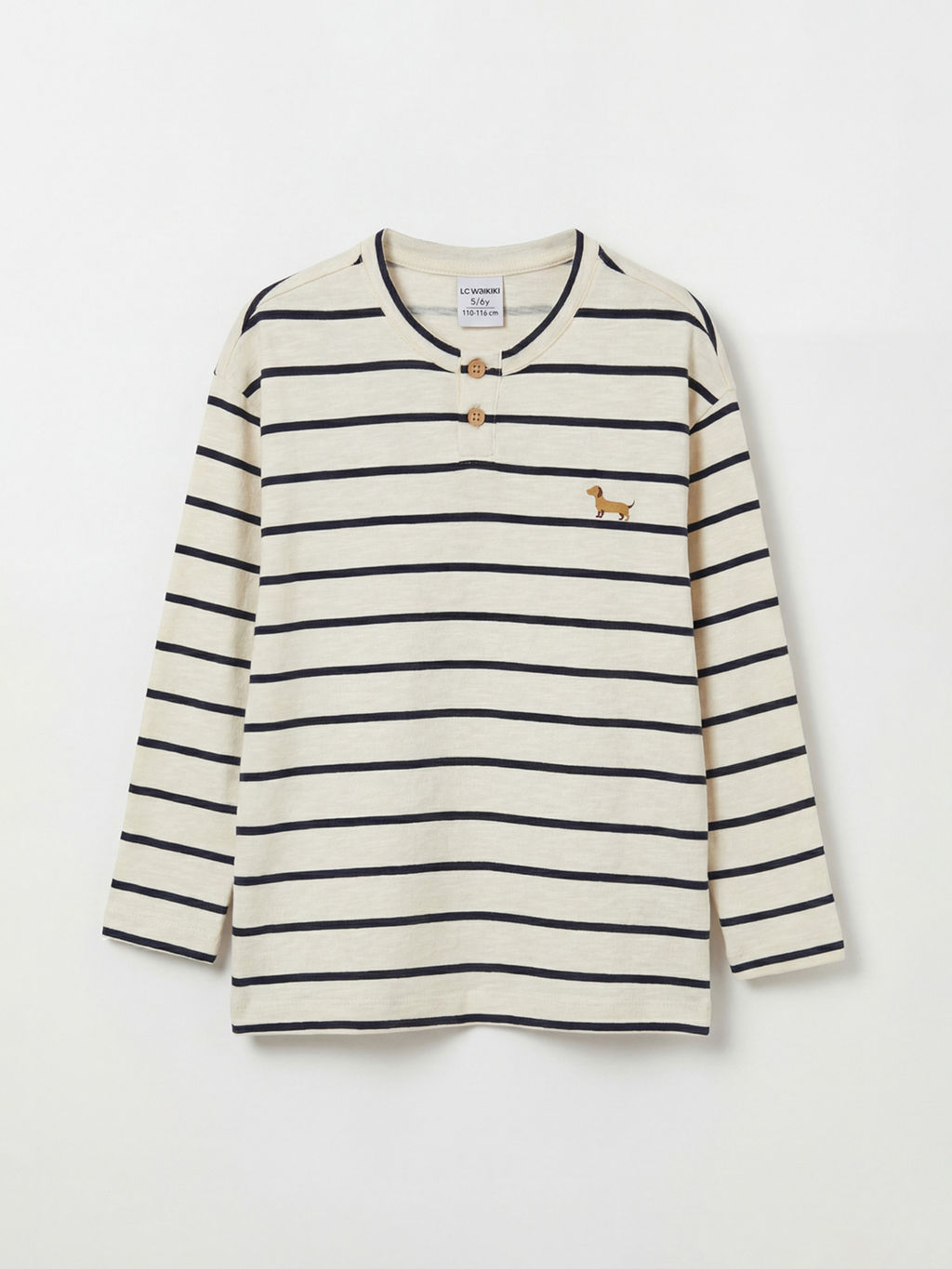 Bisiklet Yaka ?izgili Erkek ?ocuk Ti??rt